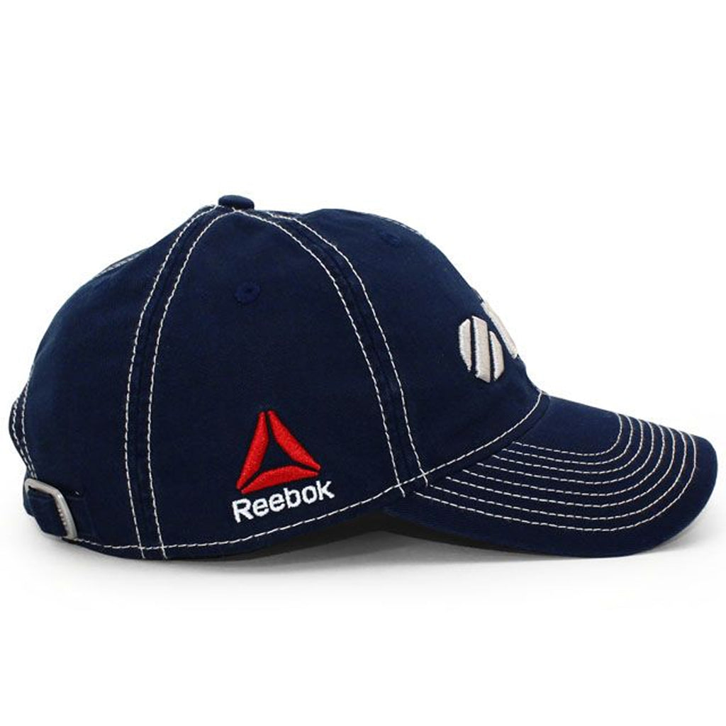 [EY88Z] UFC Dad Adjustable Slouch Strapback Hat - Navy | Cream