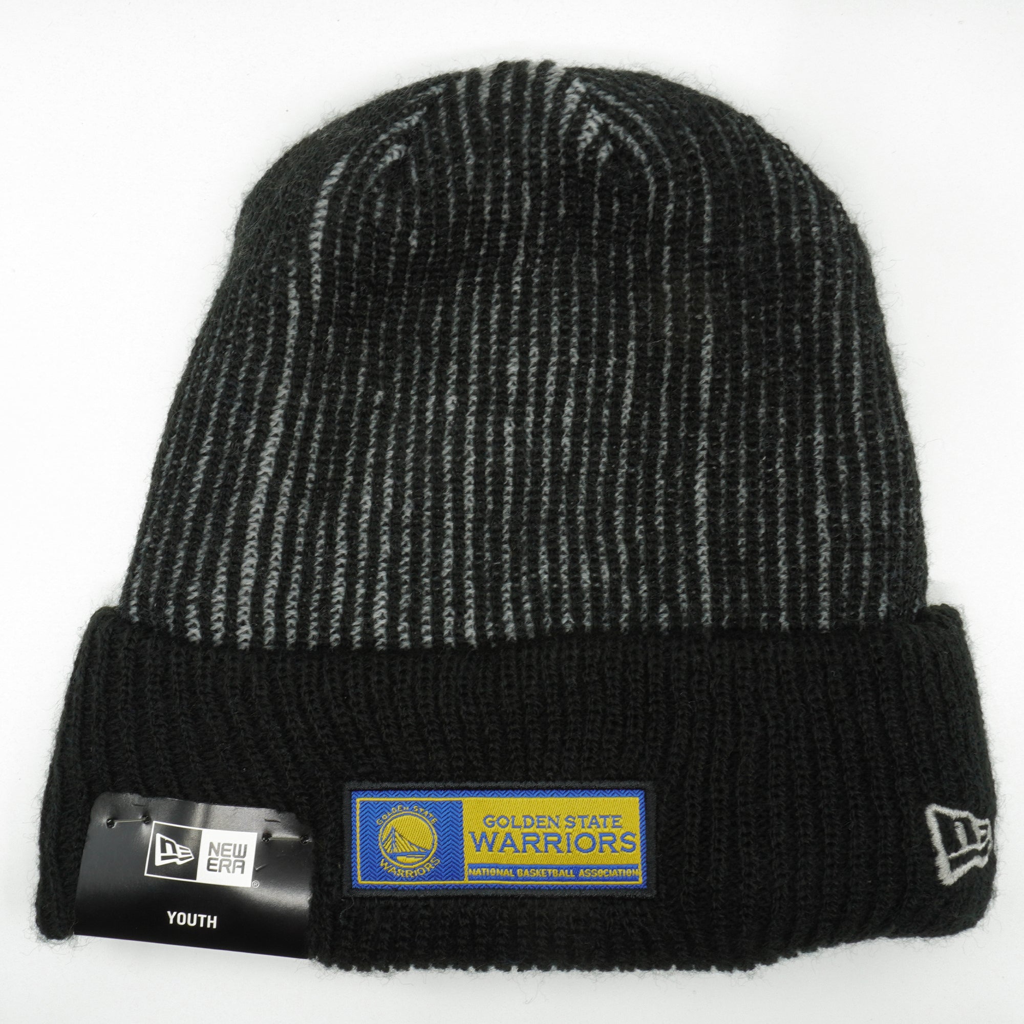 [80505607] Youth New Era NBA Golden State Warriors Tech Knit Beanie