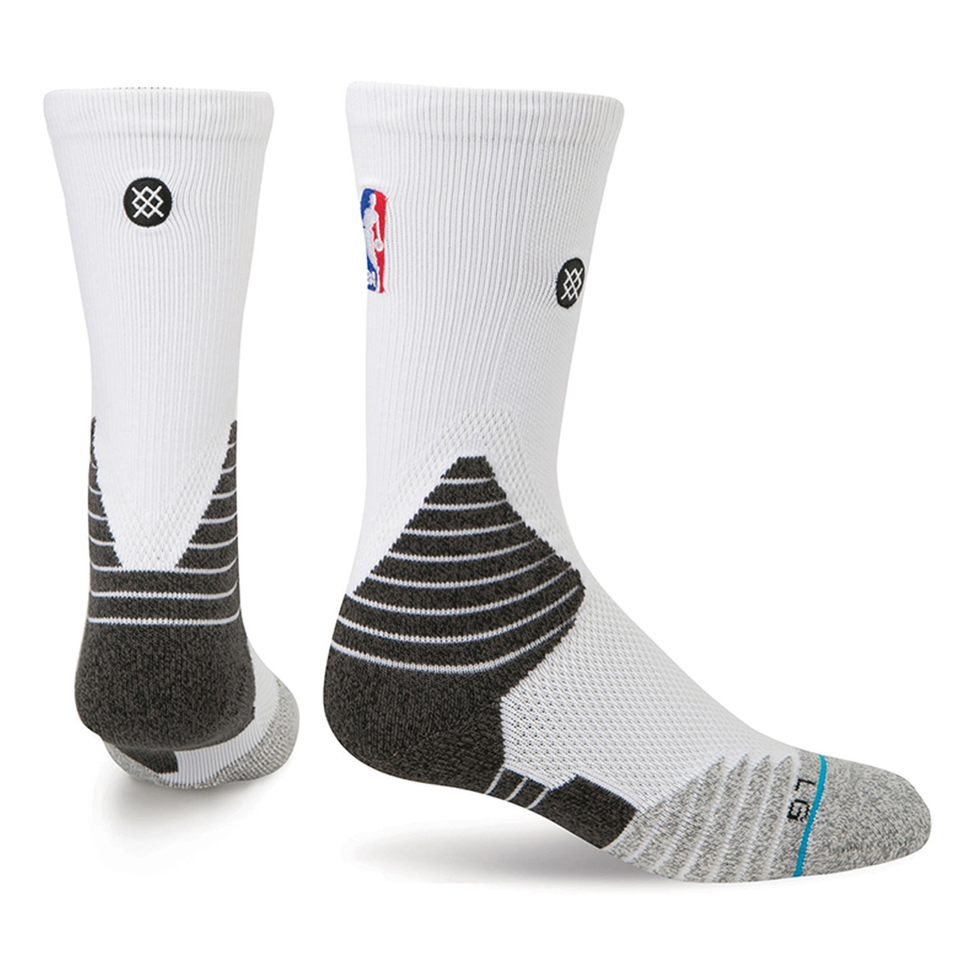 [M559C5SLID-WHT] Mens Stance NBA on Court Solid Crew Socks