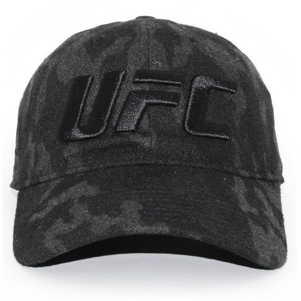[QB29Z] UFC Adjustable Slouch Strapback Hat - Grey | Black Camo