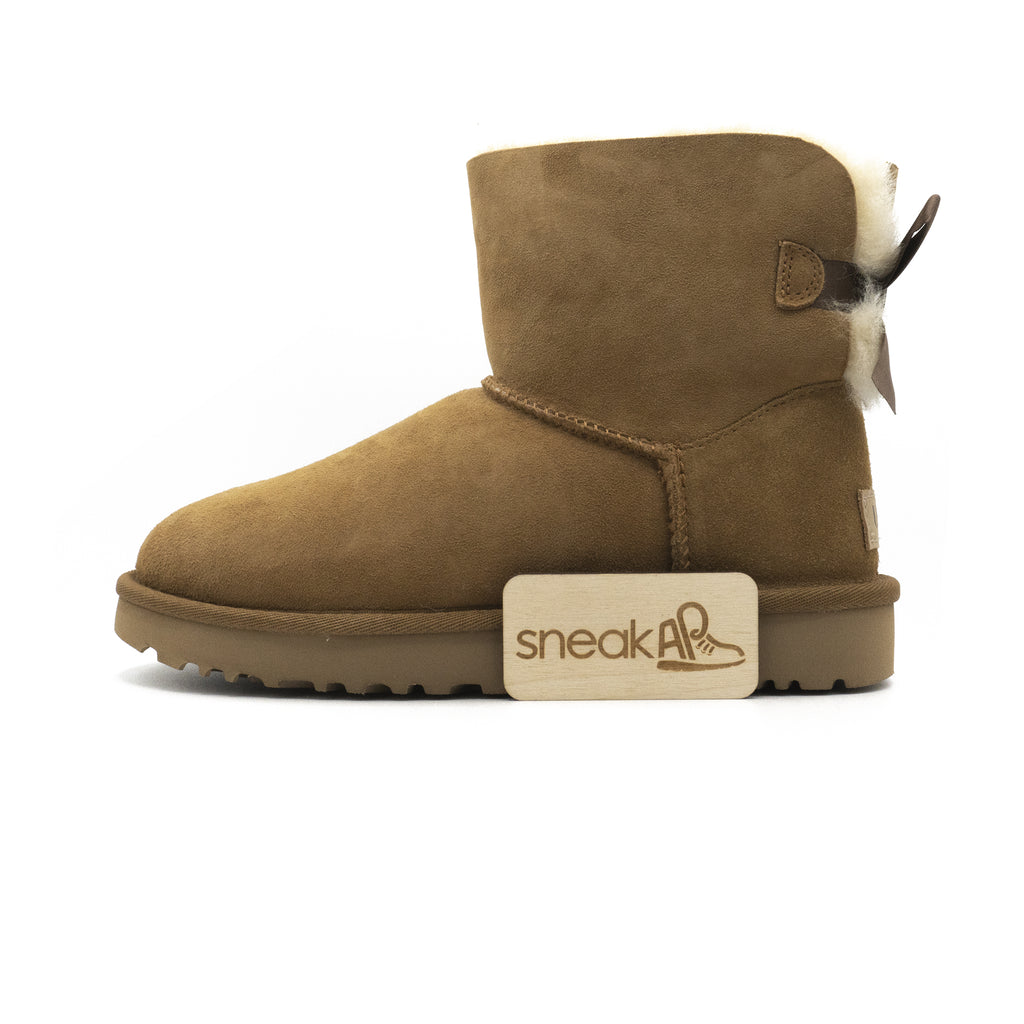 [1016501-CHE] Womens UGG Mini Bailey Bow II Boot - Chestnut