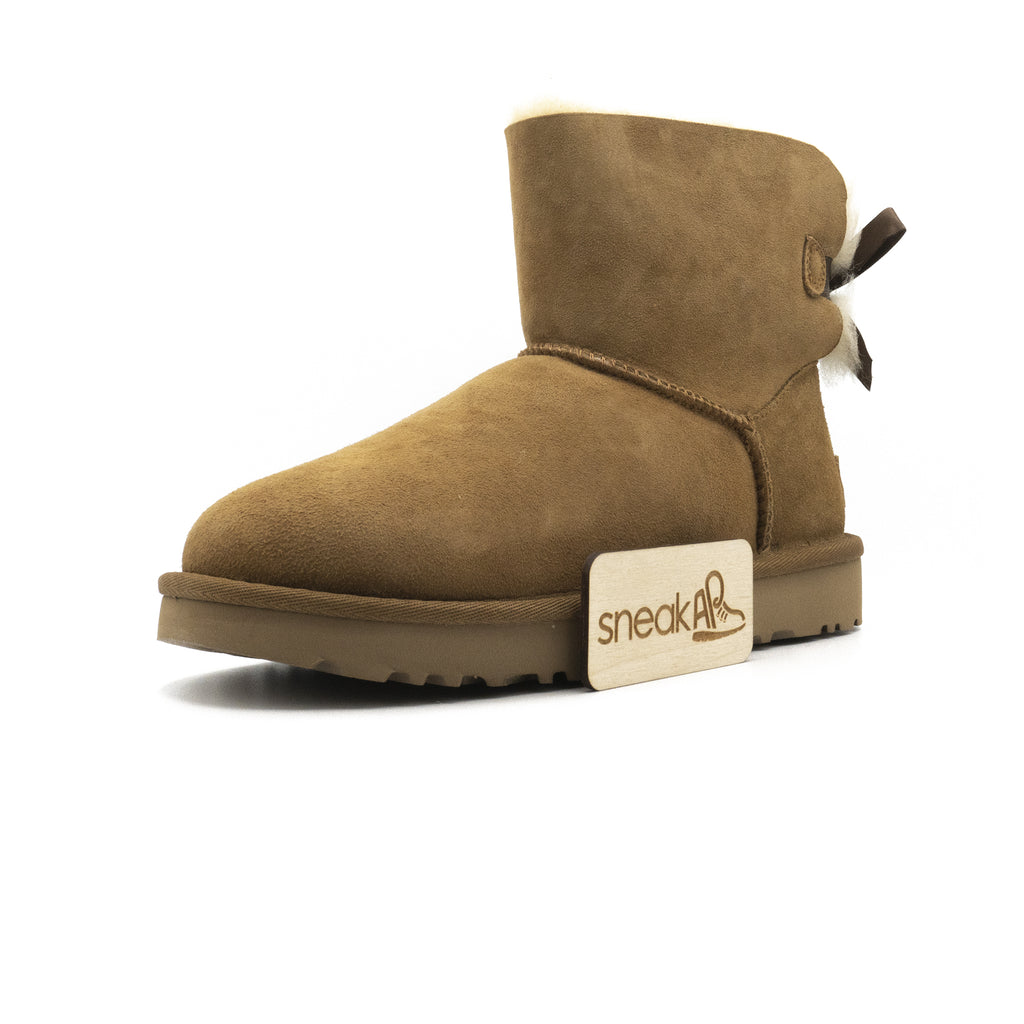 [1016501-CHE] Womens UGG Mini Bailey Bow II Boot - Chestnut