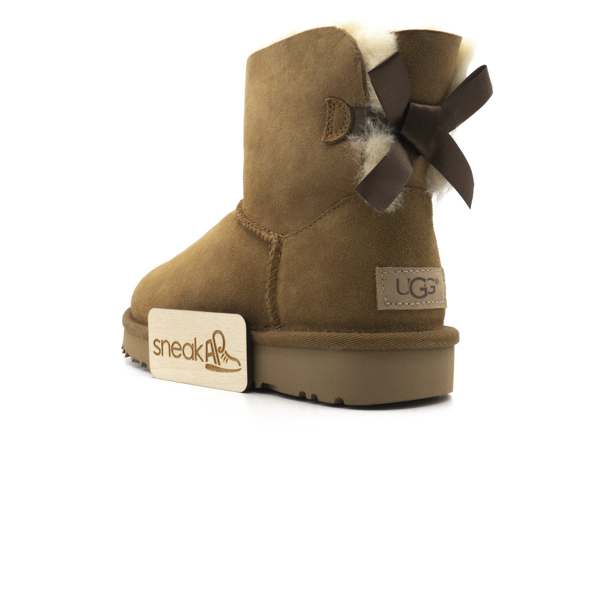 [1016501-CHE] Womens UGG Mini Bailey Bow II Boot - Chestnut