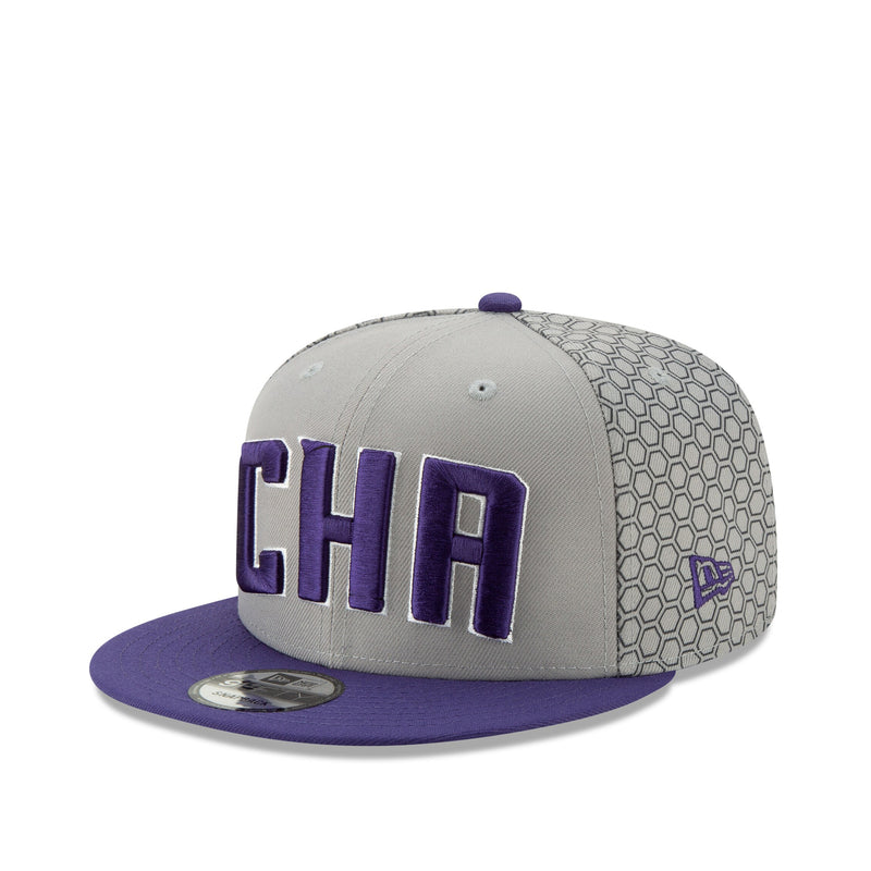 [12286159] Mens New Era Charlotte Hornets - Grey/Purple City Series 950 Snapback