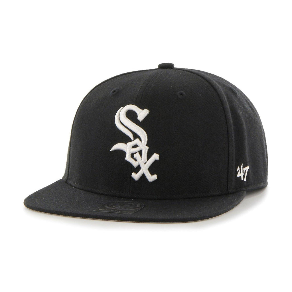 Mens 47 Brand Chicago Whit Sox Captain Snapback - Black - sneakAR