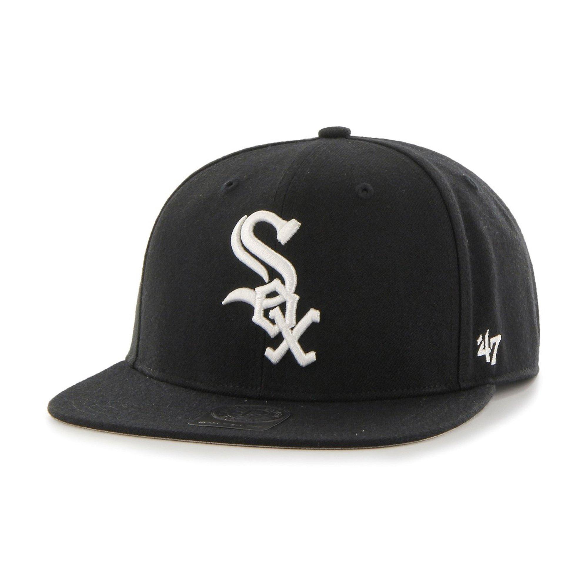 Mens 47 Brand Chicago Whit Sox Captain Snapback - Black - sneakAR