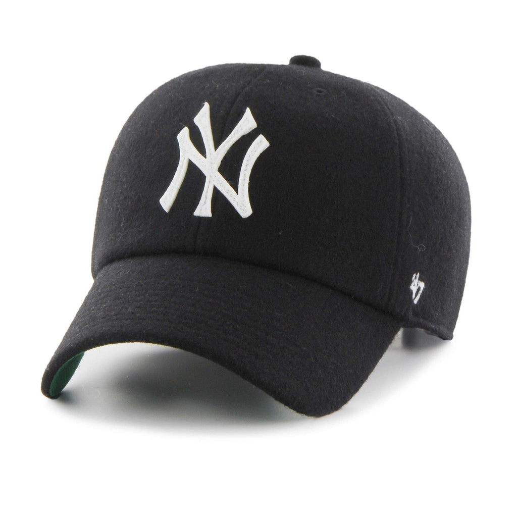Mens 47 Brand NY Yankees Clean Up Strapback - Black - sneakAR