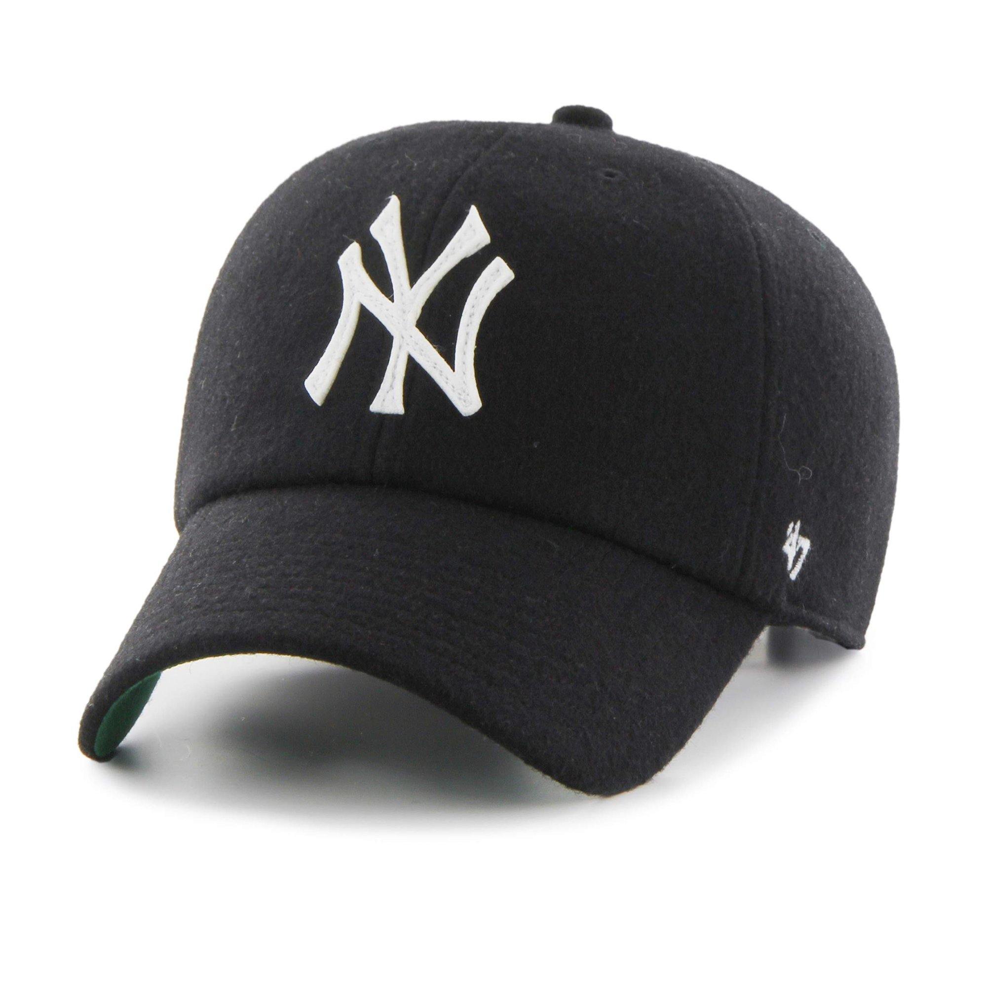 Mens 47 Brand NY Yankees Clean Up Strapback - Black - sneakAR