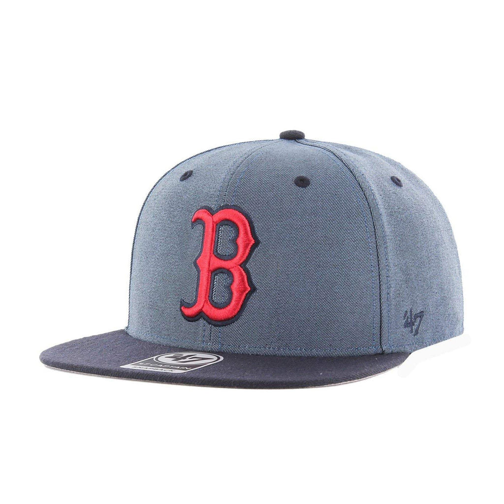 Mens 47 Brand Boston Red Sox Double Move Captain Snapback - Navy - sneakAR