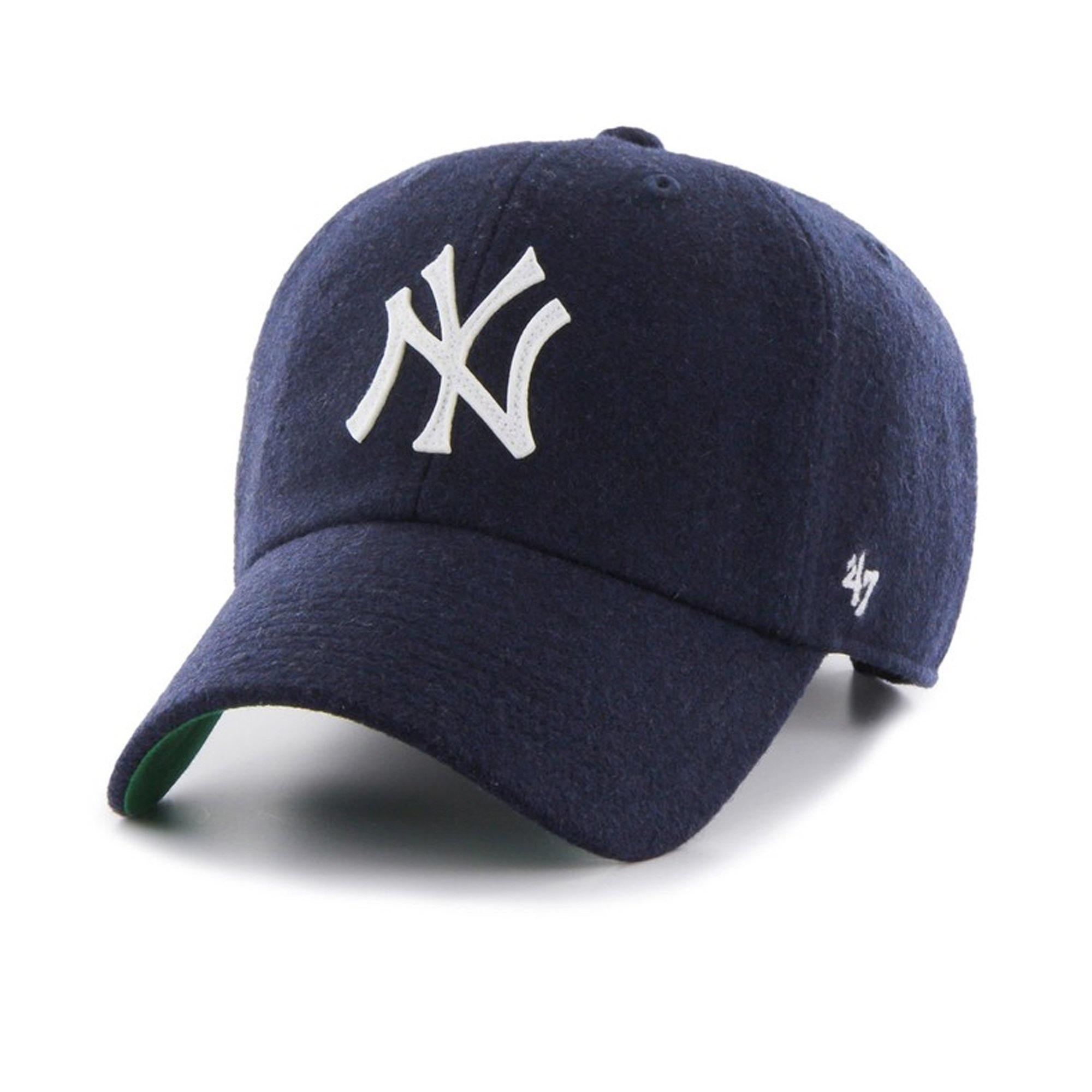 Mens 47 Brand NY Yankees Clean Up Strapback - Navy Blue - sneakAR