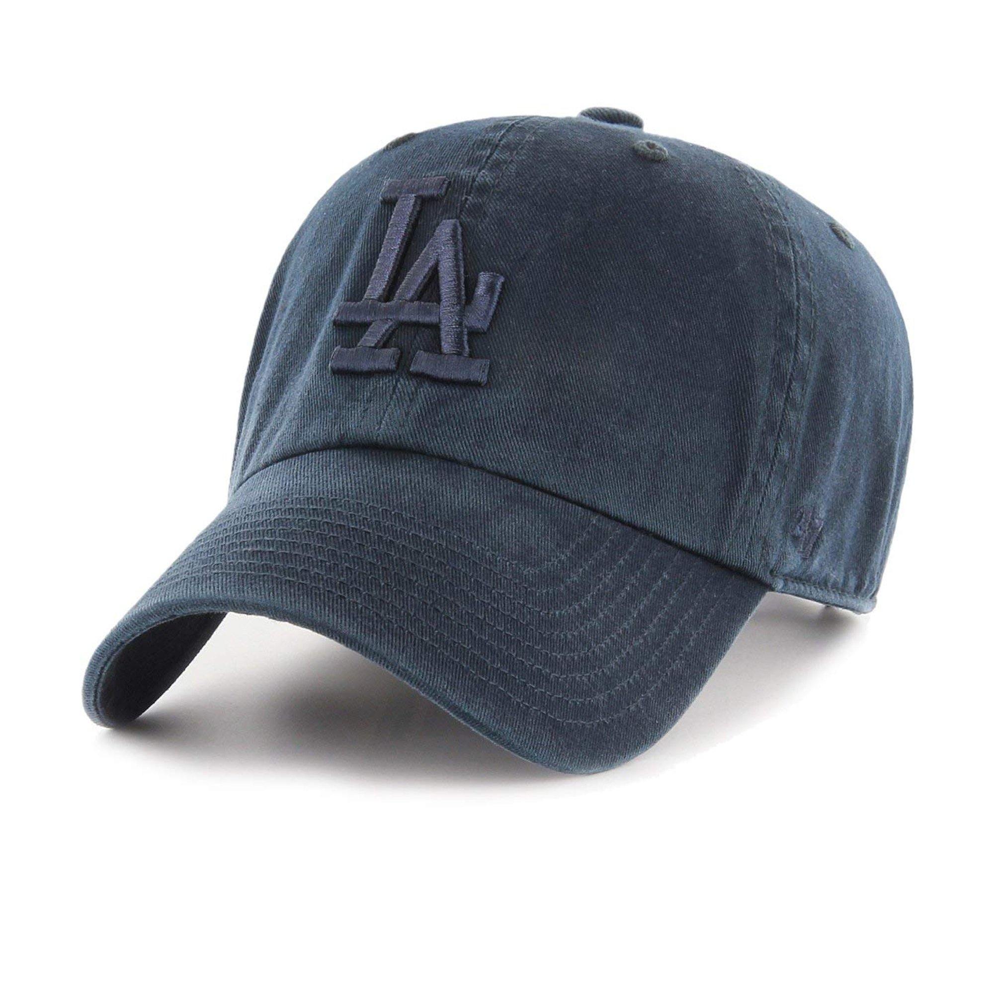 Mens 47 Brand LA Dodgers Clean Up Strapback - Navy Blue - sneakAR
