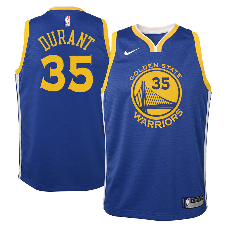 [9Z2B7BZ2P-DURANT] Youth Nike NBA GS Warriors Away Icon Swingman Jersey - Durant
