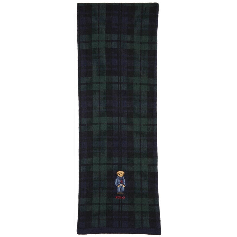 [PC0615-361] Mens Polo Ralph Lauren Plaid Bear Scarf