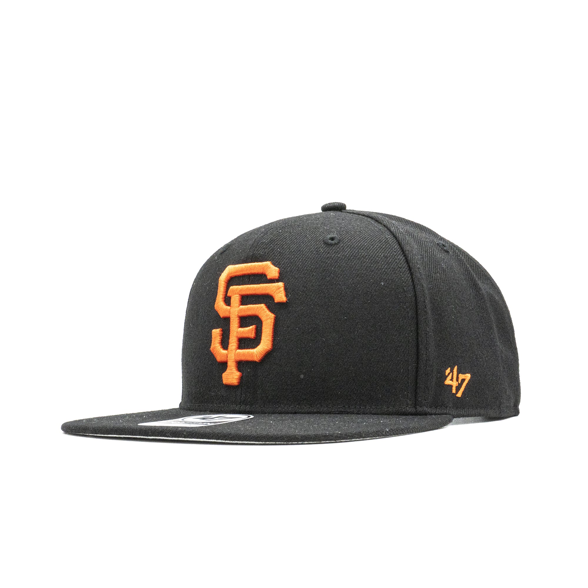 Mens 47 Brand SF Giants Sure Shot Snapback - Black