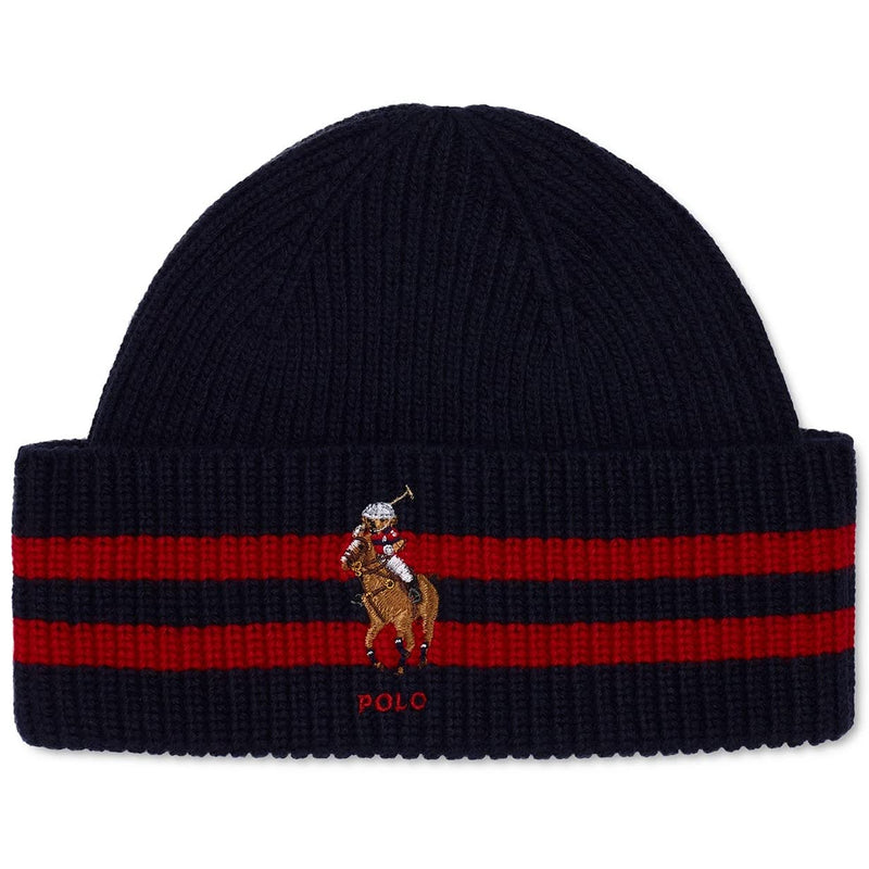 [PC0818-412] Mens Polo Ralph Lauren STRIPE CUFF BEAR BEANIE