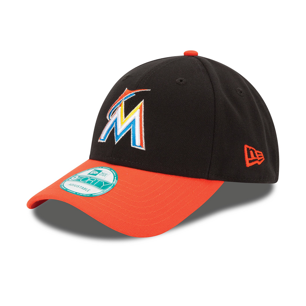 [10963126] Mens New Era MLB The League 2Tone Adjustable Cap - Miami Marlins