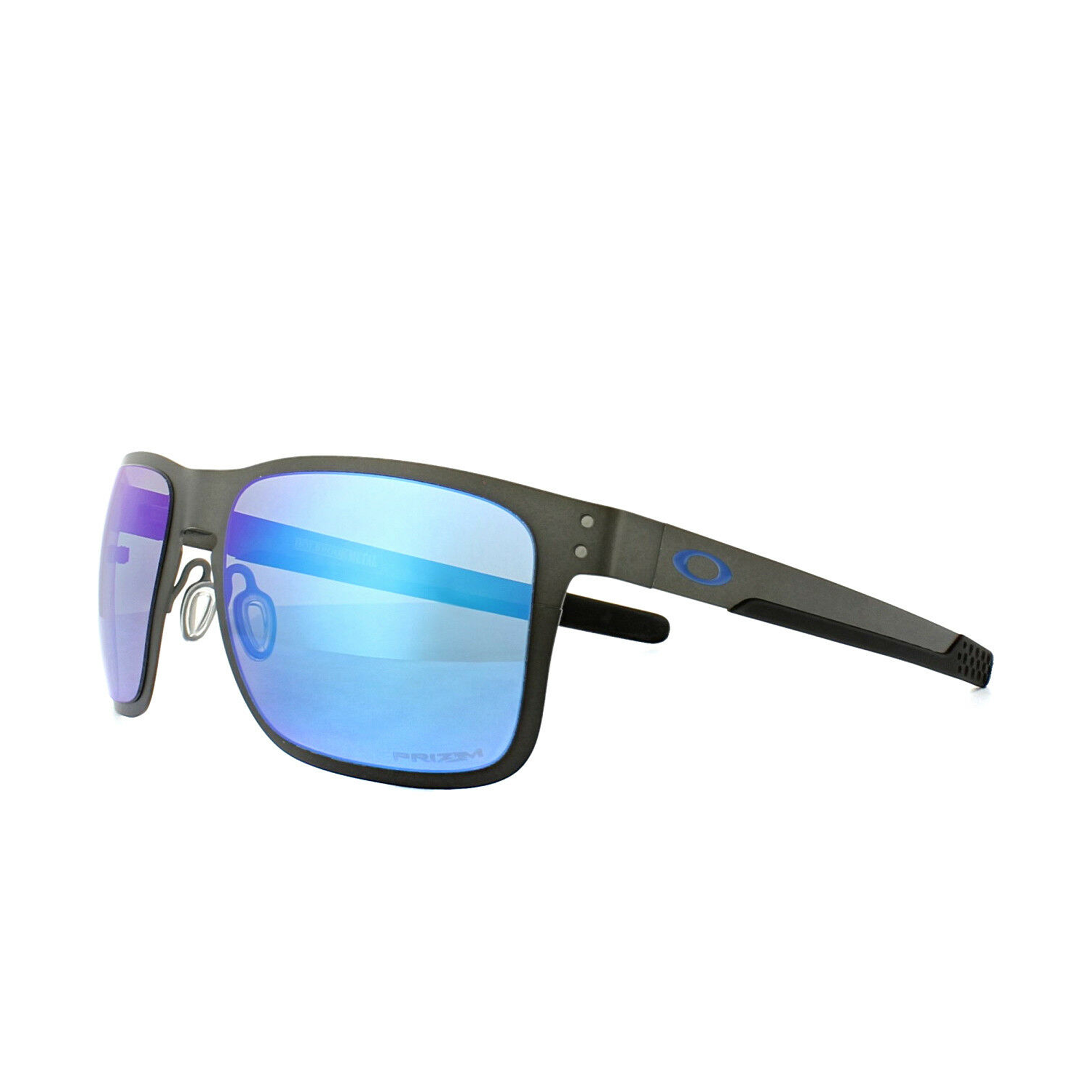 [OO4123-07] Mens Oakley Holbrook Metal Polarized Sunglasses - Gunmetal/Sapphire