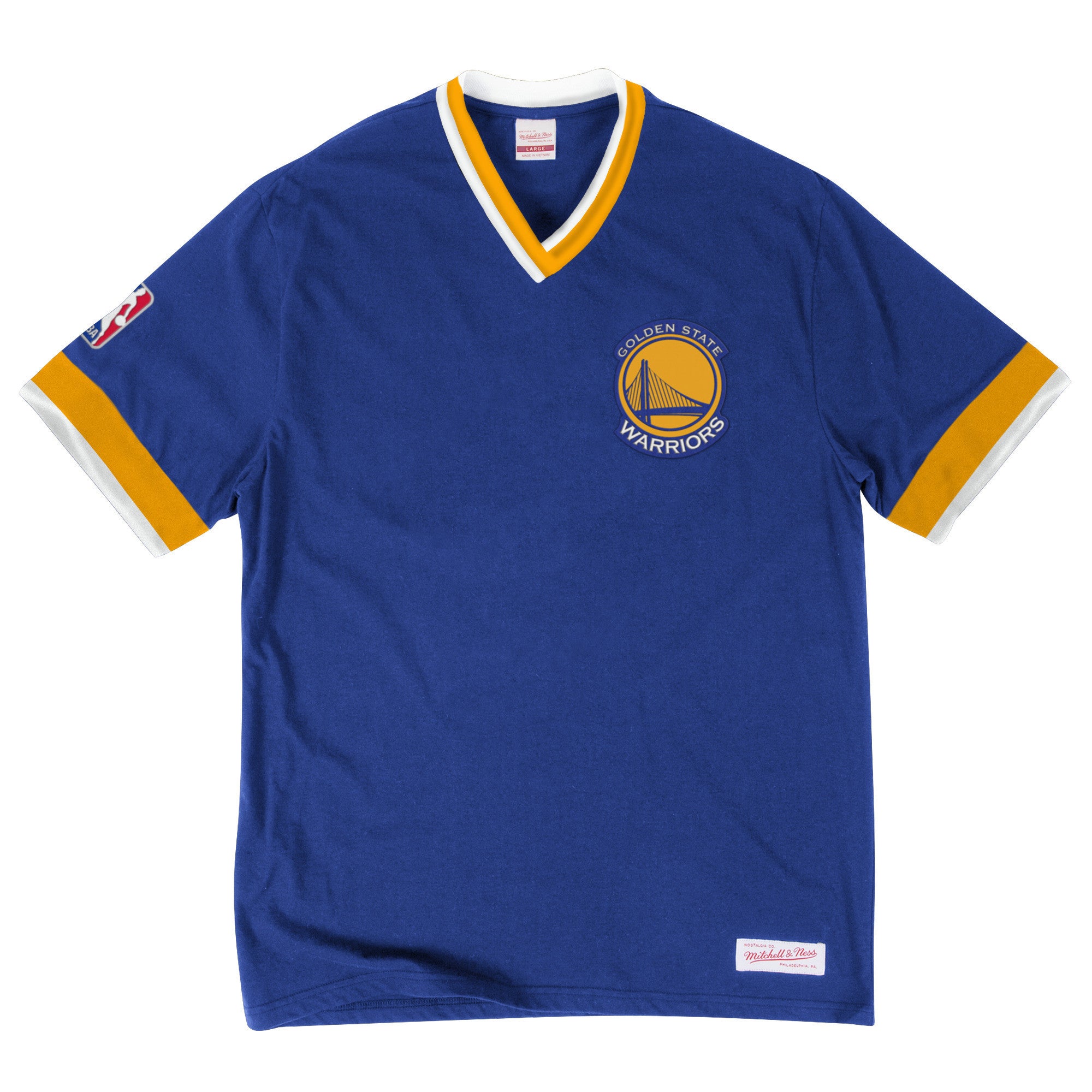 [609TH3A96AGSWIH] Mens Mitchell and Ness NBA Golden State Warriors Overtime Win Vintage Tee