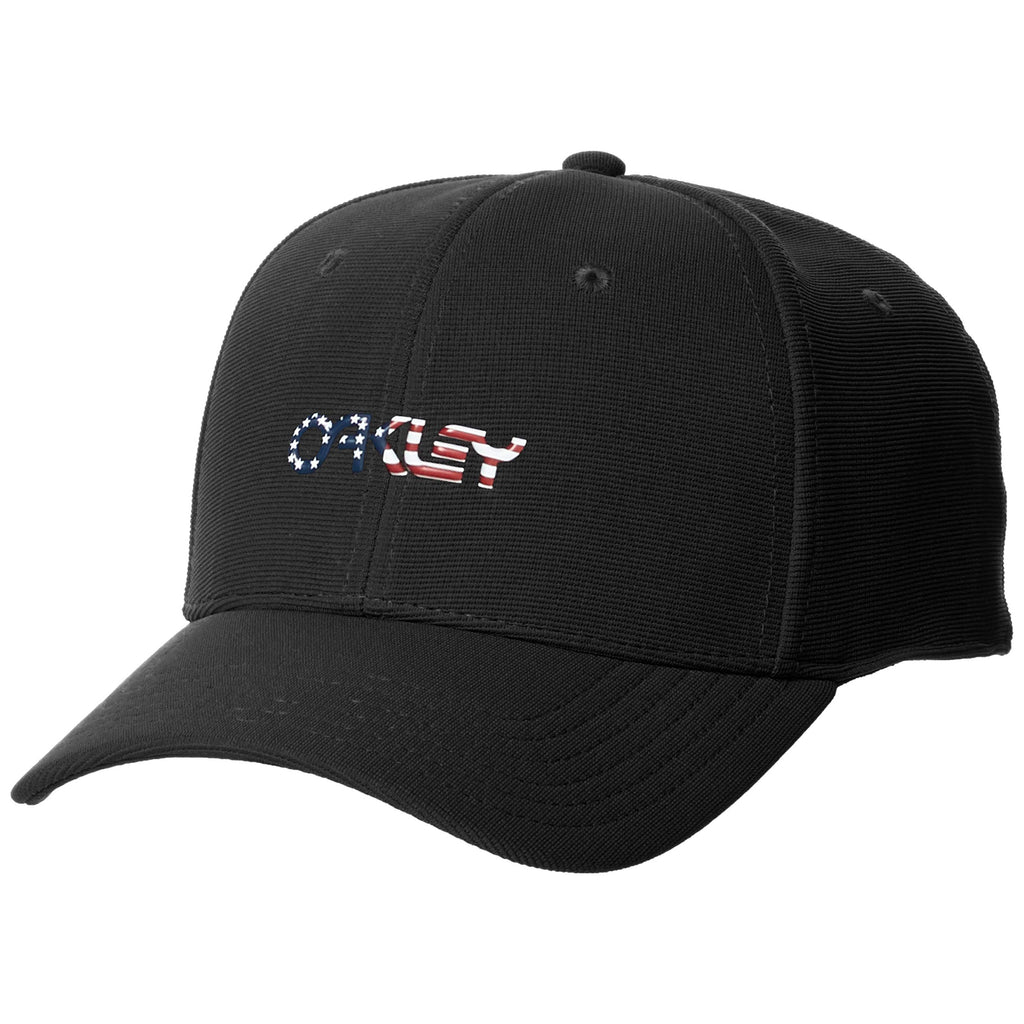 [912209-01V] Mens Oakley 6 Panel Stretch Metallic Hat