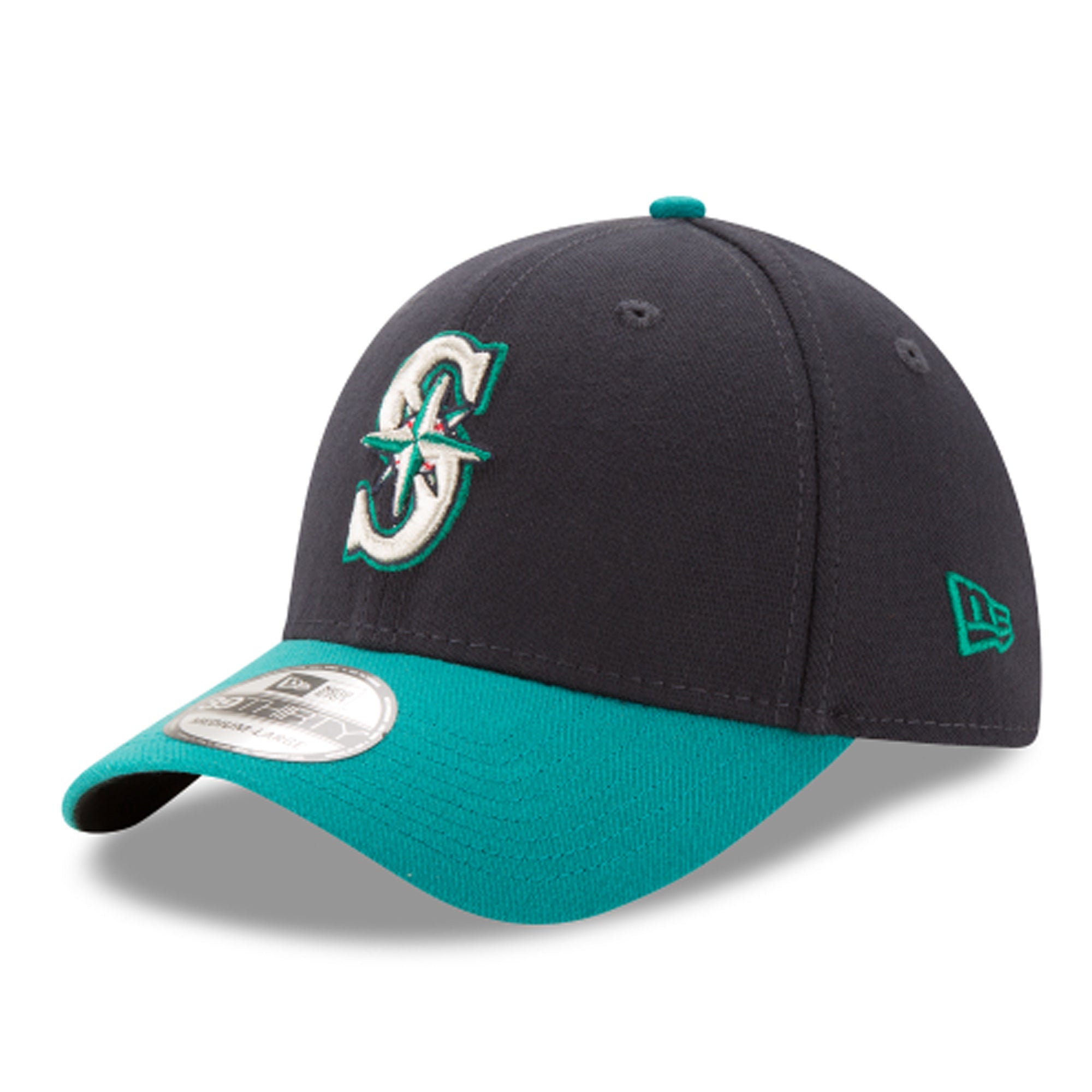 [10975792] Mens New Era MLB 39Thirty Stretch Fit Cap - Seattle Mariners
