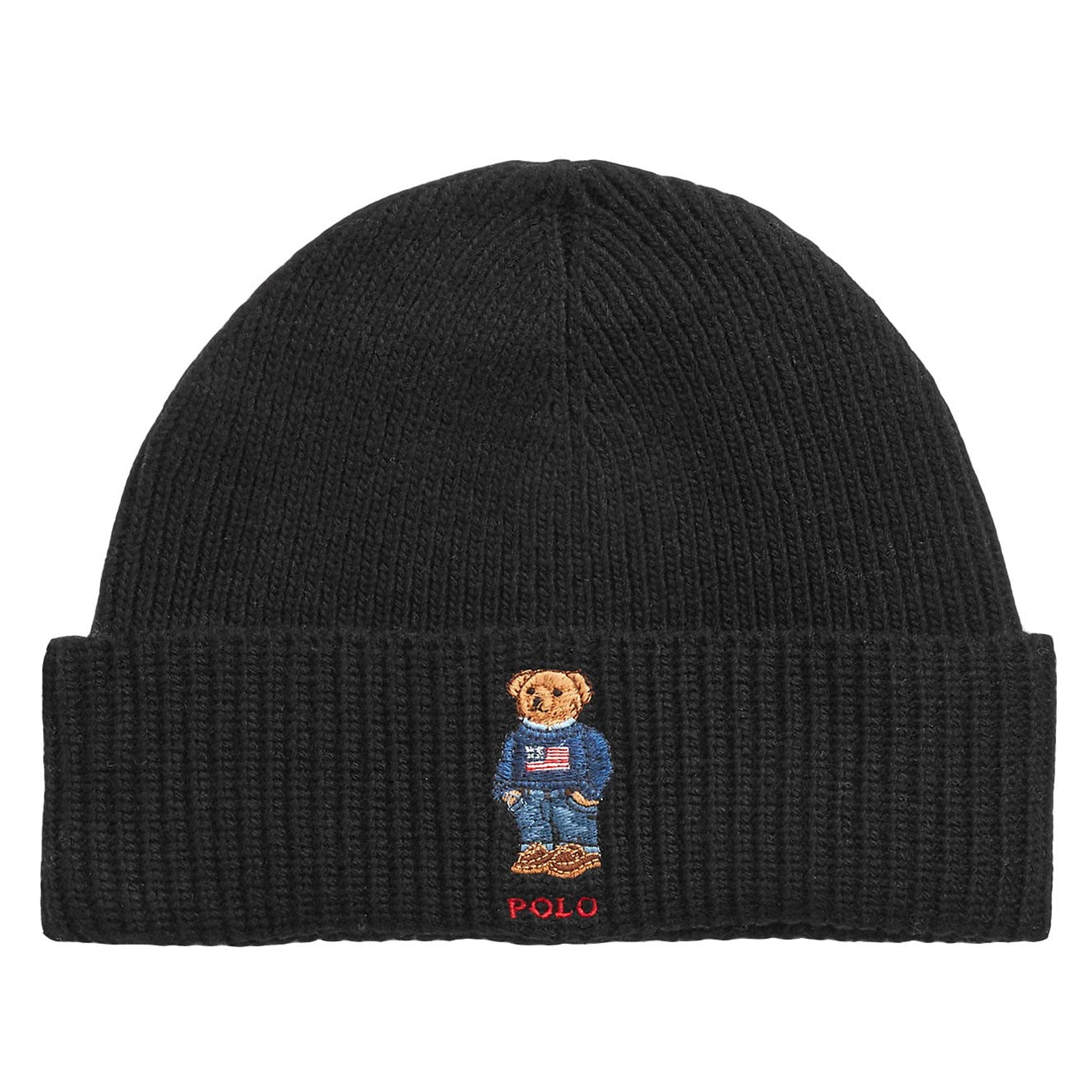 [PC0825-001] Mens Polo Ralph Lauren SOLID FLAG BEAR BEANIE