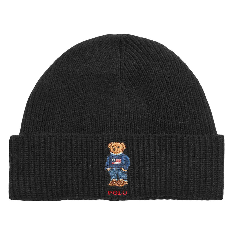[PC0825-001] Mens Polo Ralph Lauren SOLID FLAG BEAR BEANIE
