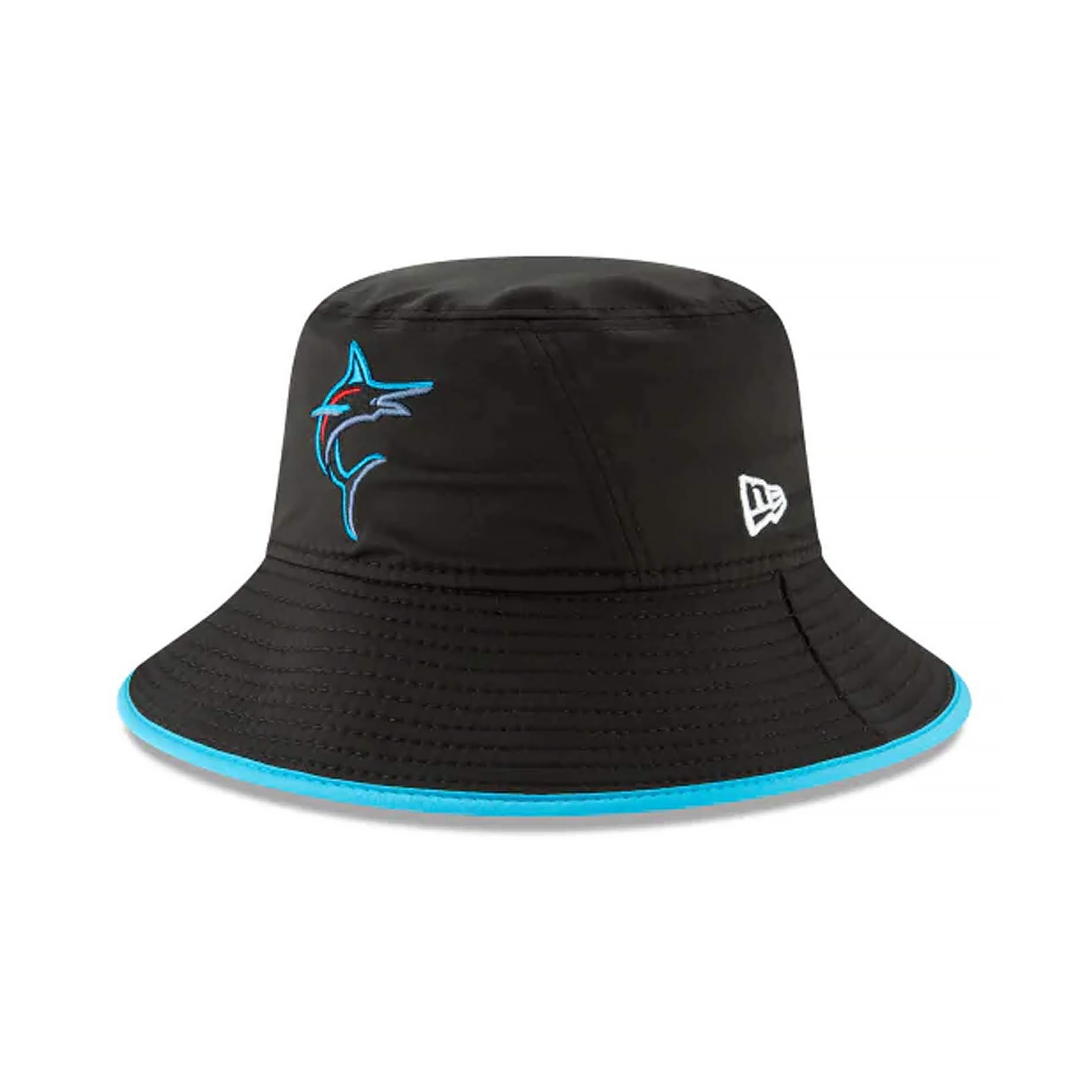 [11867887] Mens New Era MLB Authentic Clubhouse Bucket - Miami Marlins