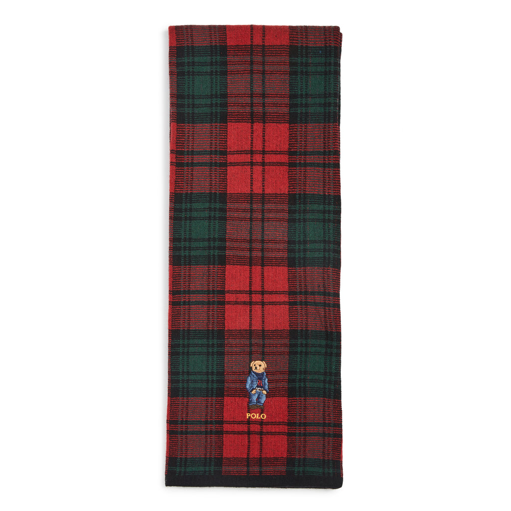 [PC0615-625] Mens Polo Ralph Lauren Plaid Bear Scarf