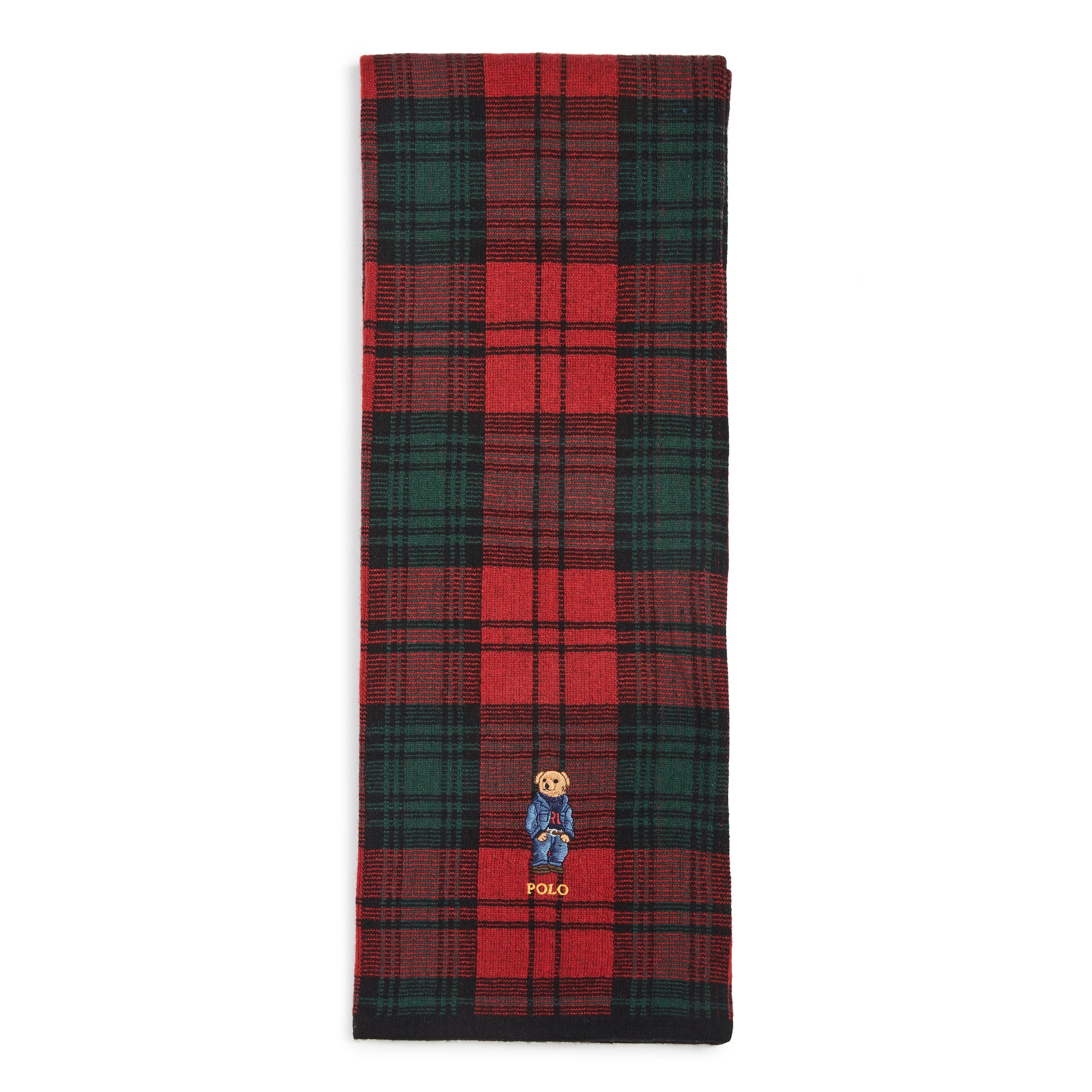 [PC0615-625] Mens Polo Ralph Lauren Plaid Bear Scarf