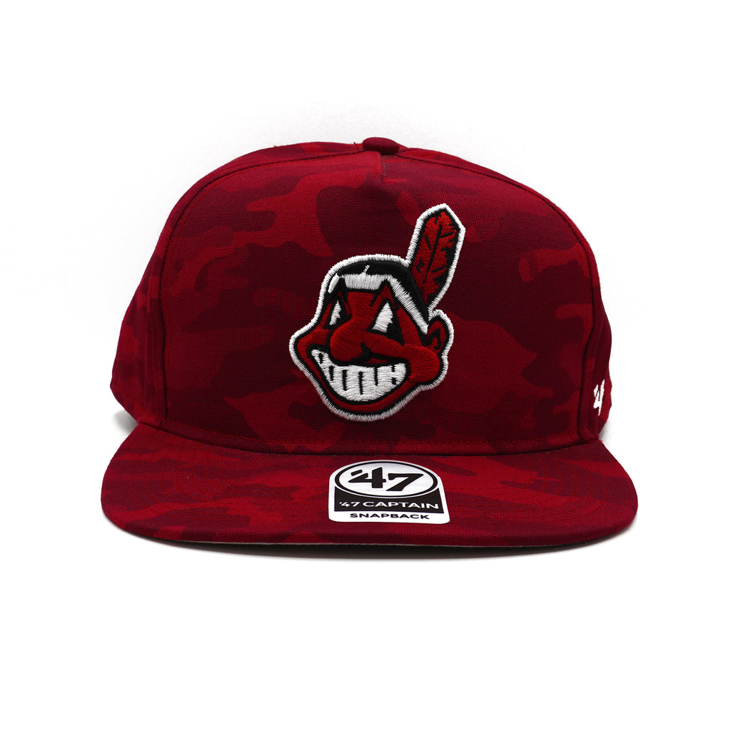 Mens 47 Brand Cleveland Indians Captain Snapback - Red Camo
