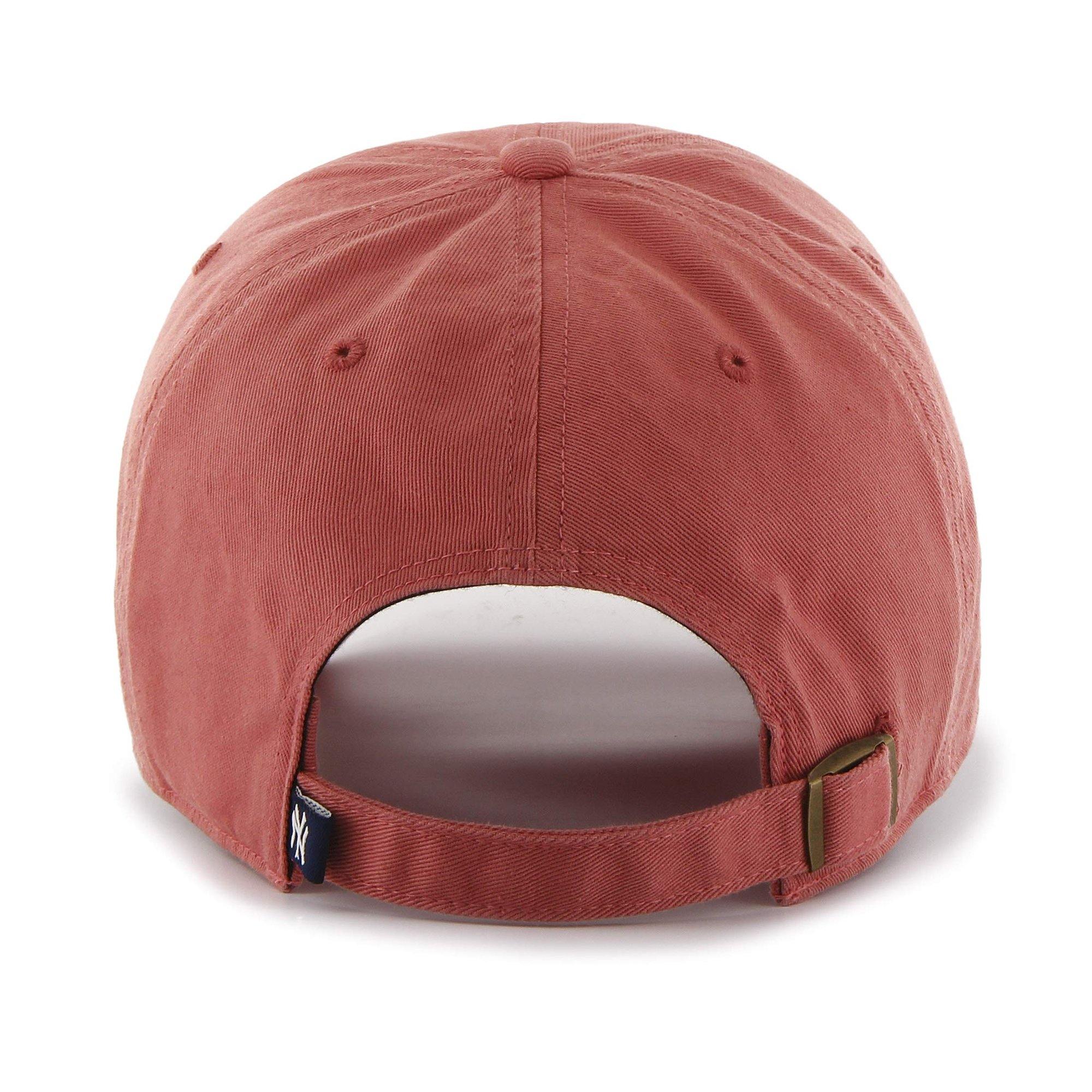 Mens 47 Brand NY Yankees Clean Up Strapback - Pink - sneakAR