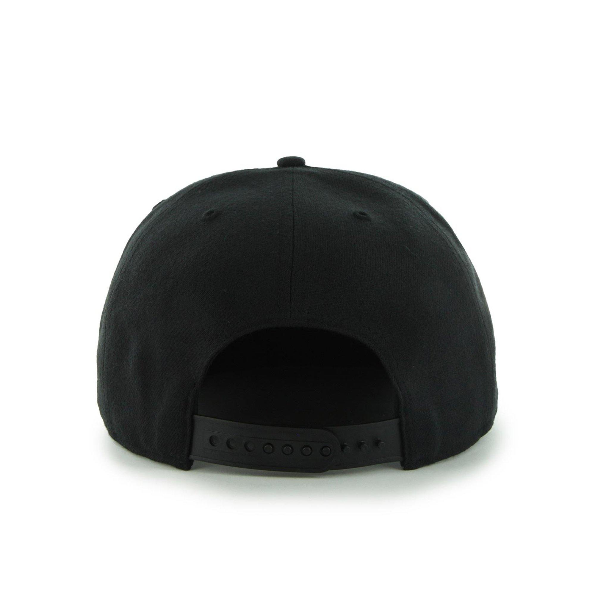 Mens 47 Brand NY Mets Sure Shot Snapback - Black/White - sneakAR