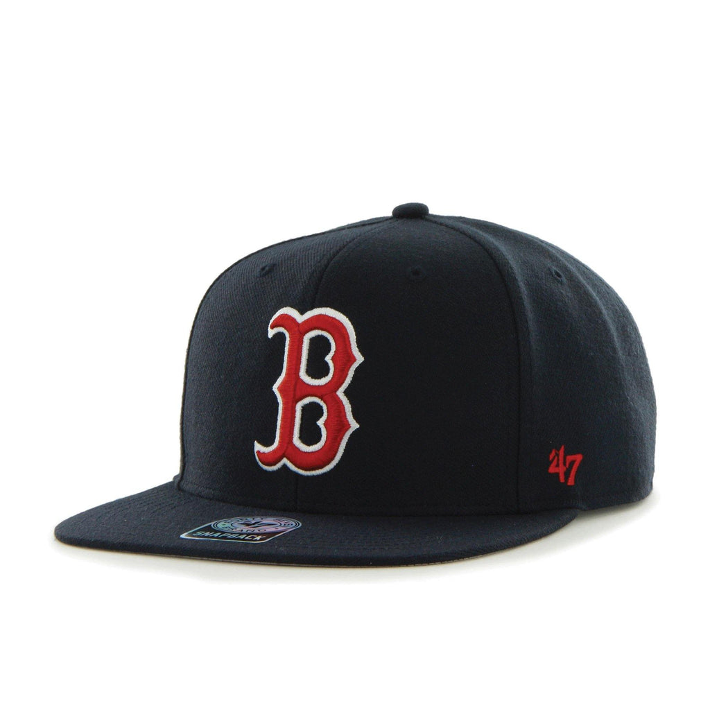 Mens 47 Brand Boston Red Sox Sure Shot Captain Snapback - Navy Blue - sneakAR