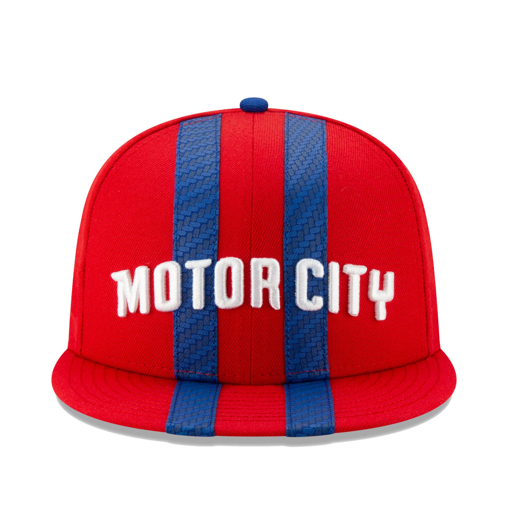 [12286149] Mens New Era Detroit Pistons - Red City Series 950 Snapback