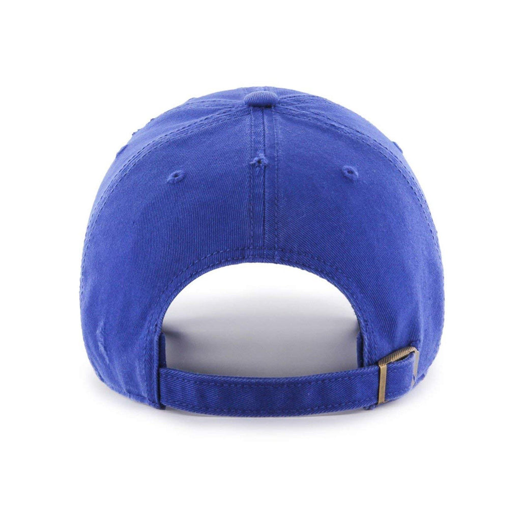 Mens 47 Brand LA Dodgers Distressed Clean Up Strapback - Royal Blue - sneakAR