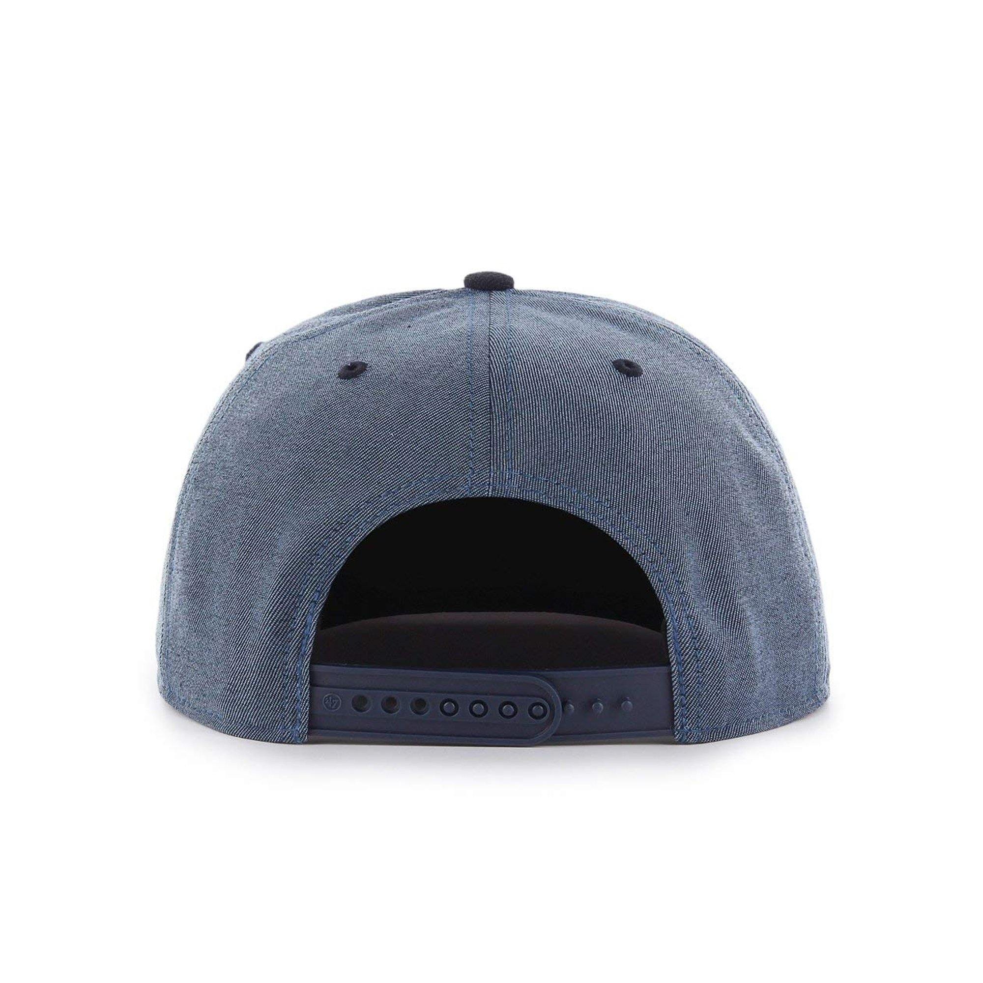 Mens 47 Brand Boston Red Sox Double Move Captain Snapback - Navy - sneakAR