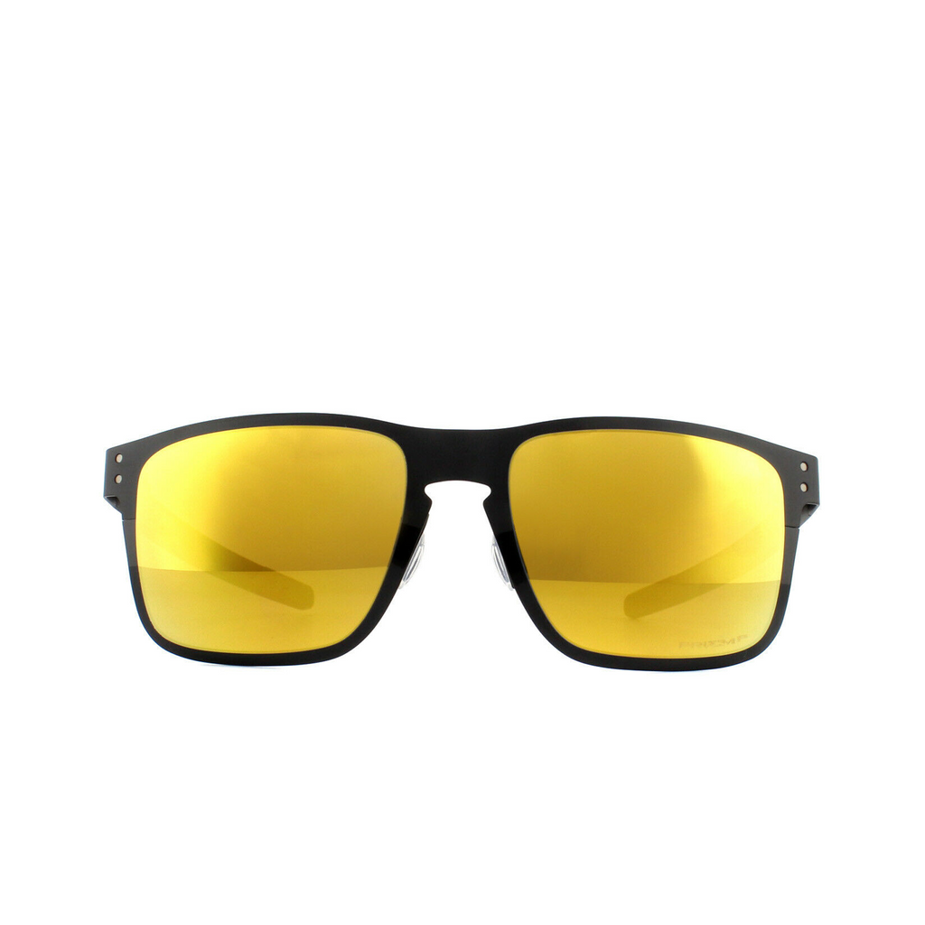 [OO4123-20] Mens Oakley Holbrook Metal Polarized Sunglasses - Midnight Black/24K
