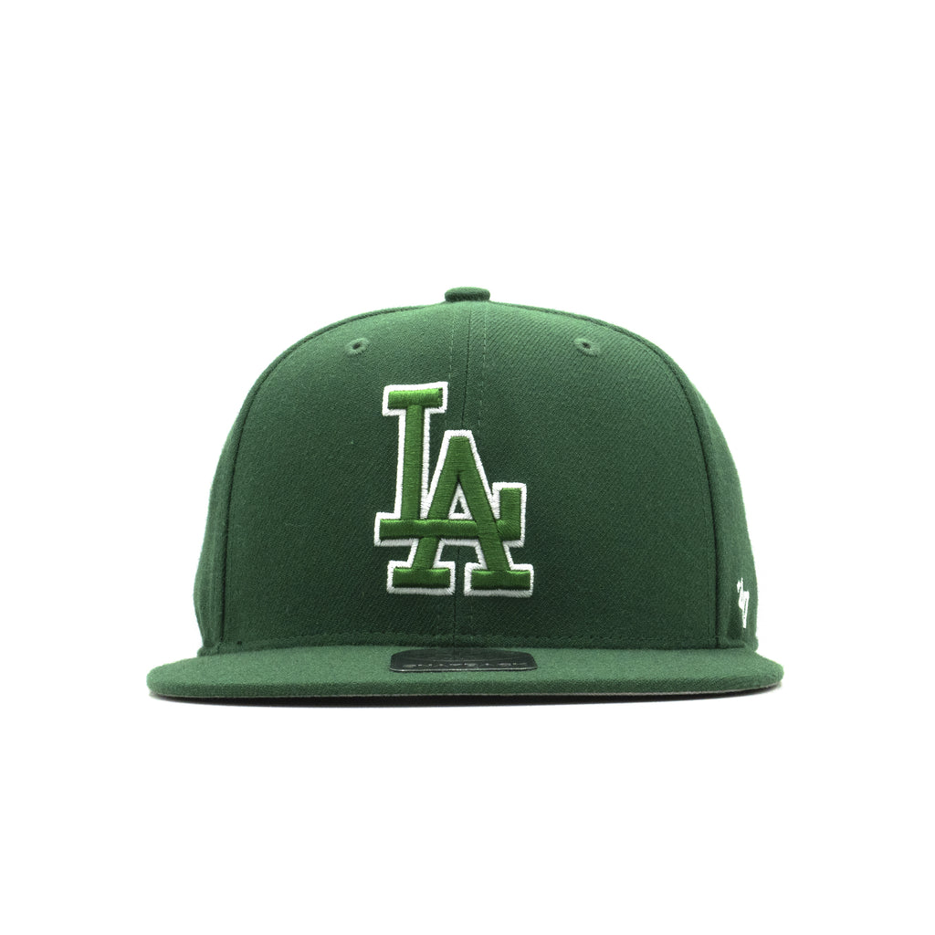 Mens 47 Brand LA Dodgers No Shot Snapback - Green/White