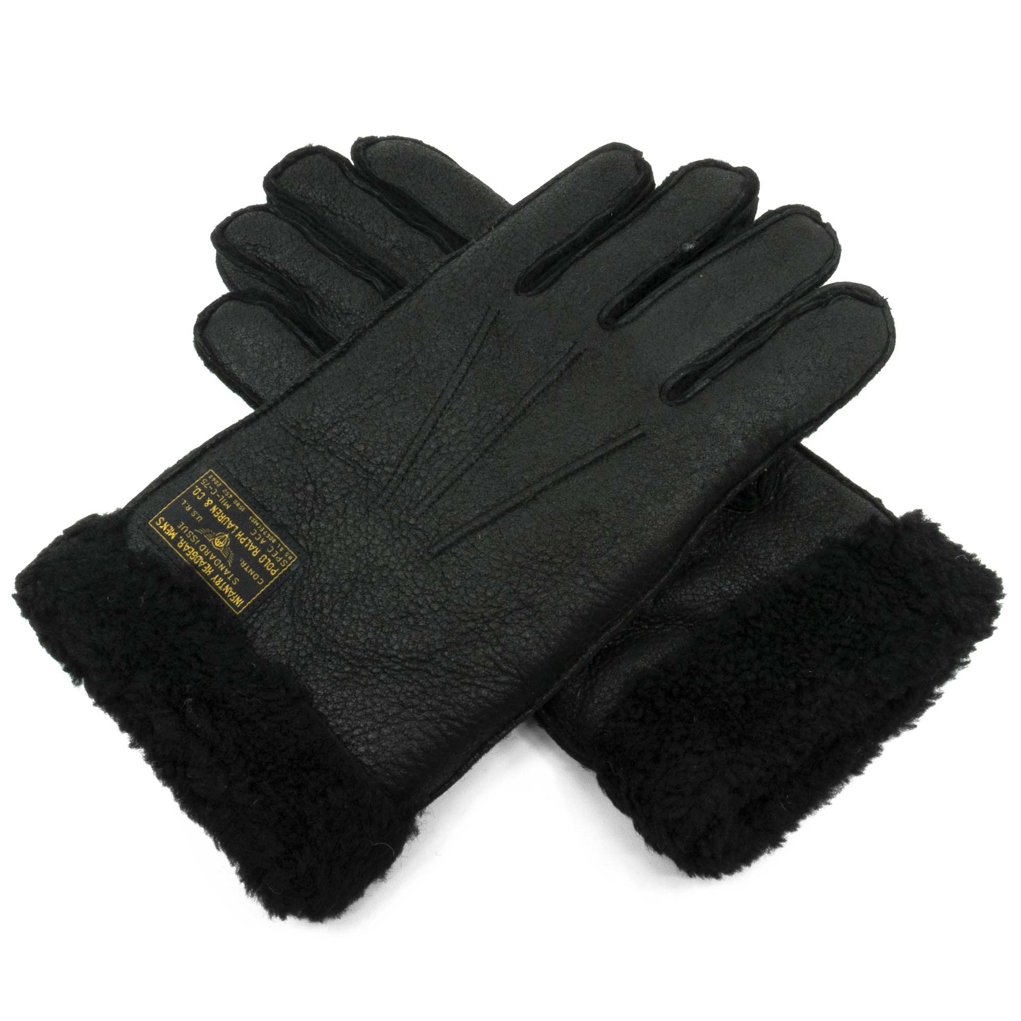 [PG0085-001] Mens Polo Ralph Lauren Military Shearling Gloves