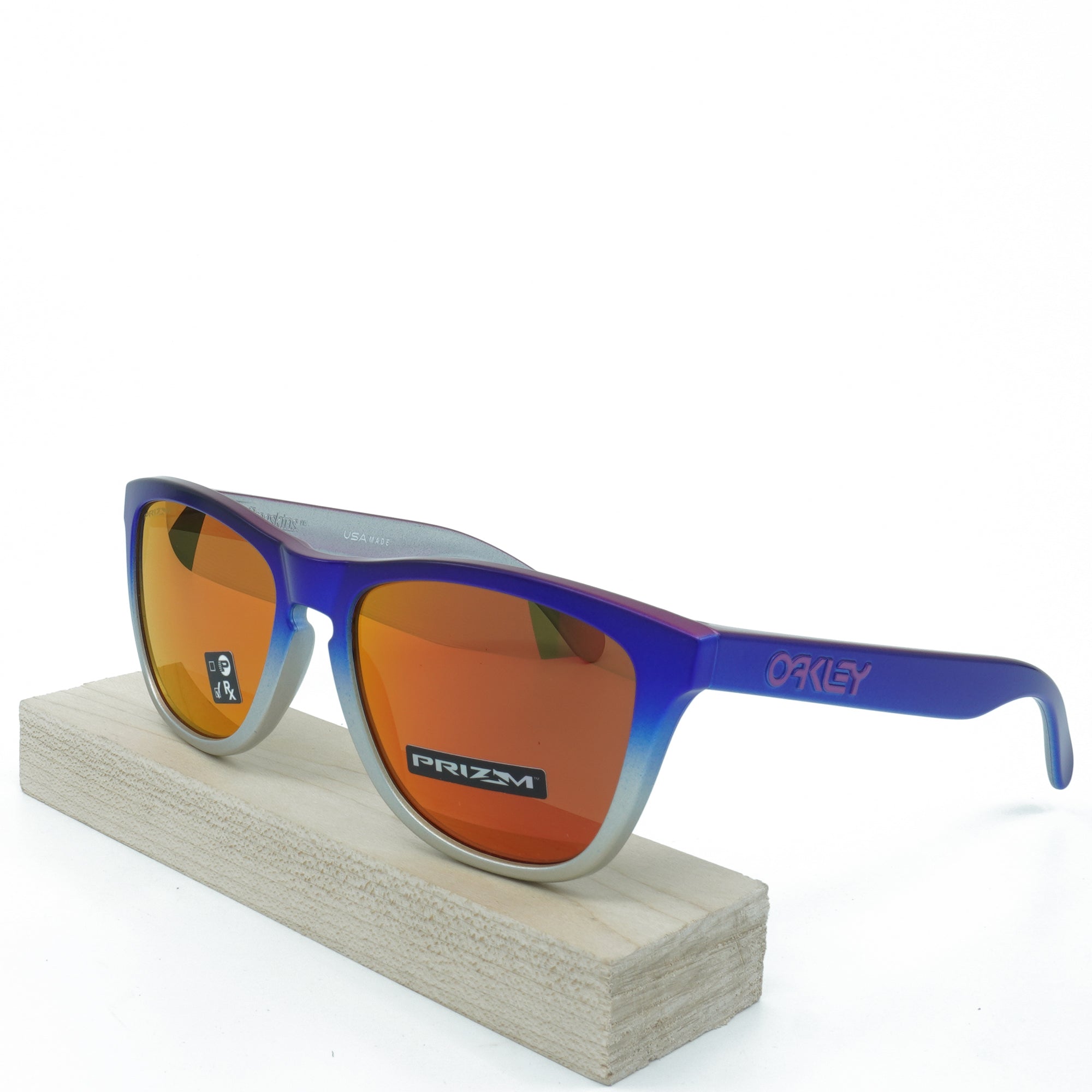 [OO9013-F1] Mens Oakley Frogskins Sunglasses - Pink Blue Fade Silver /Prizm Ruby