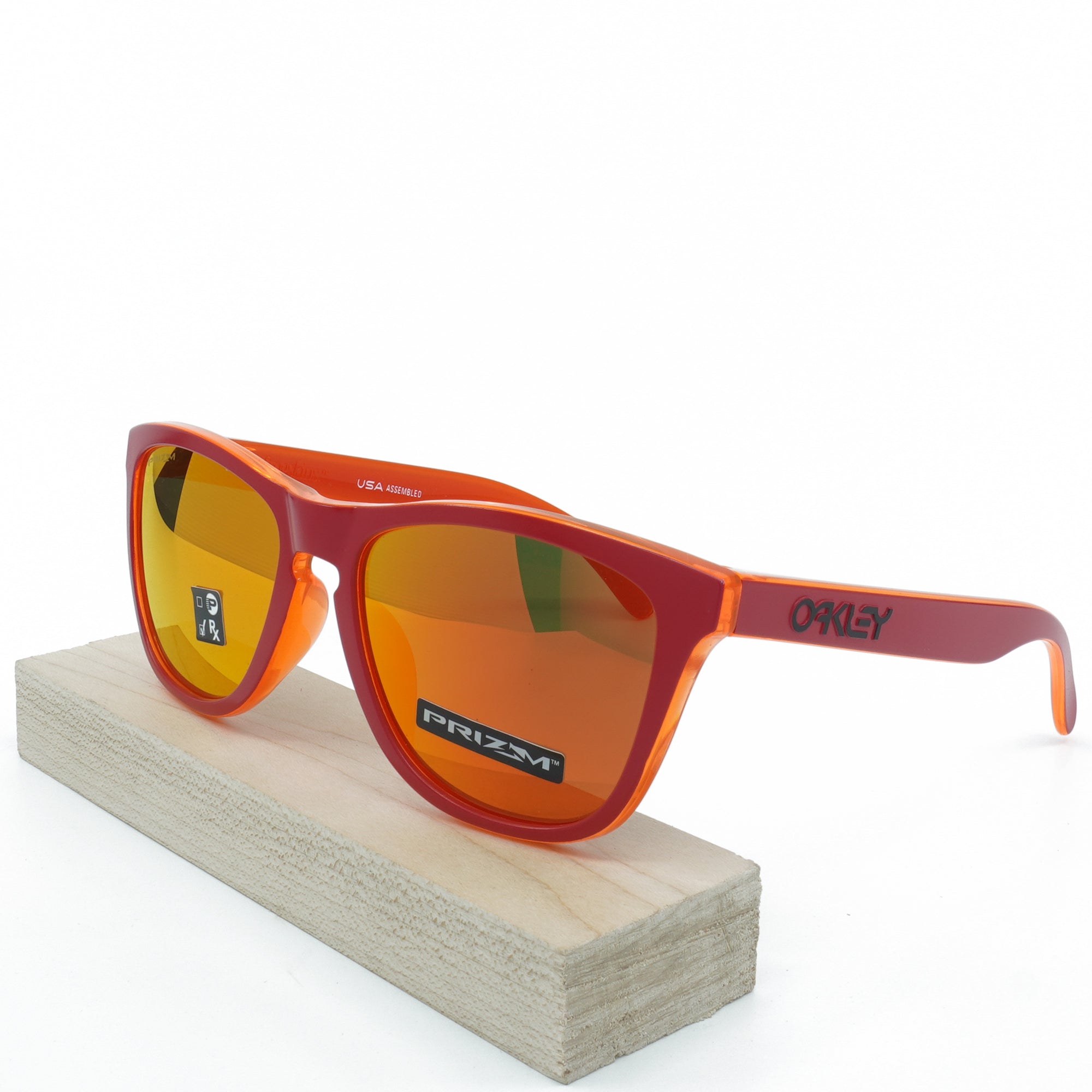 [OO9245-72] Mens Oakley Frogskins (A) Sunglasses - Matte Red/Prizm Ruby