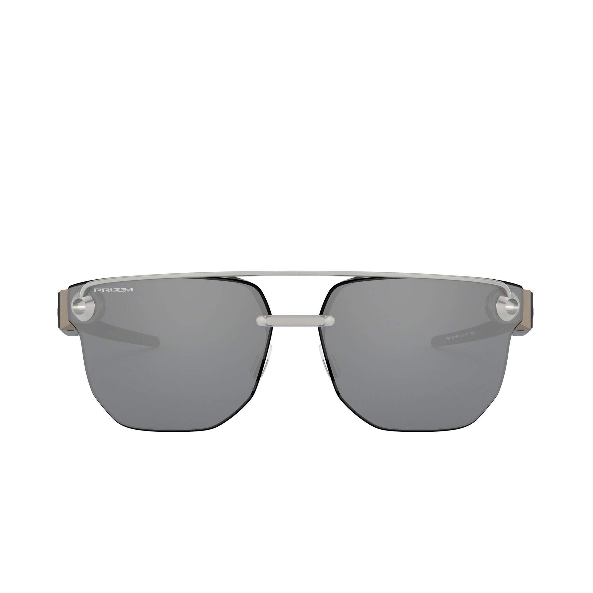 [OO4136-05] Mens Oakley Chrystl Sunglasses - Satin Chrome/Prizm Black