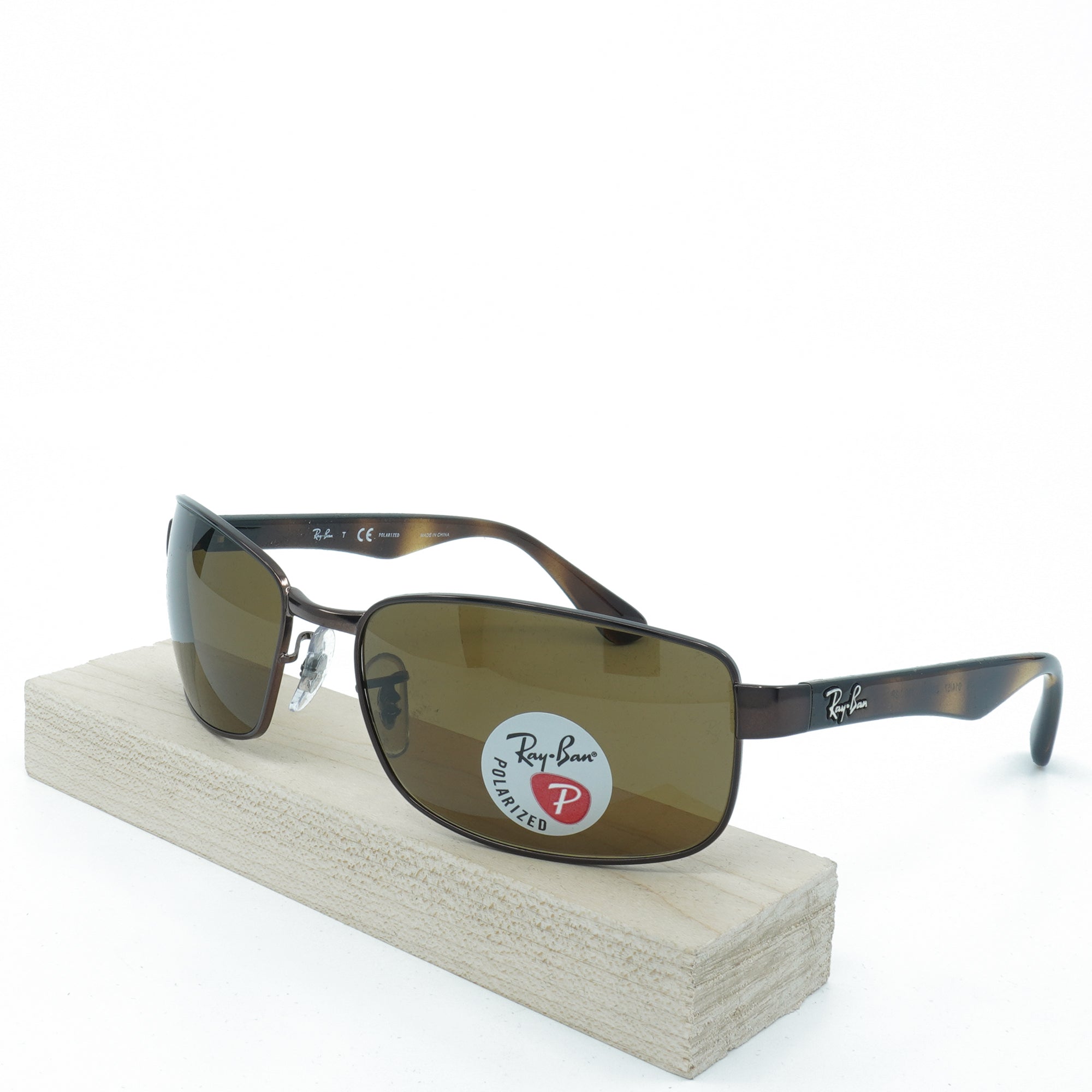 [RB3478-014/57_60] Mens Ray-Ban Rectangular Polarized Sunglasses