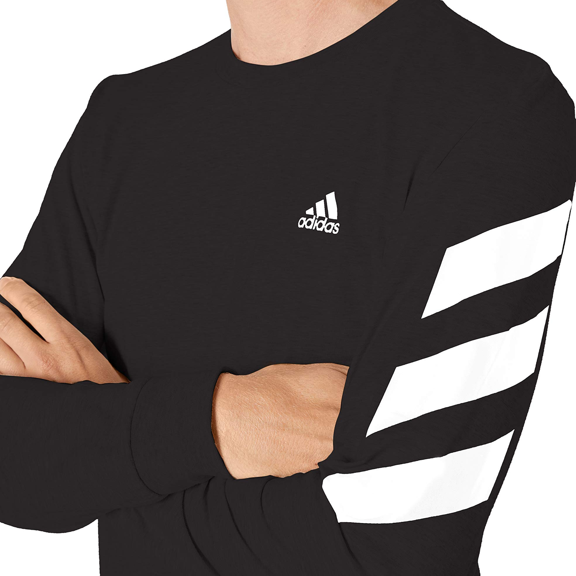 [DZ0682] Mens Adidas 3 Stripe Longsleeve Tee