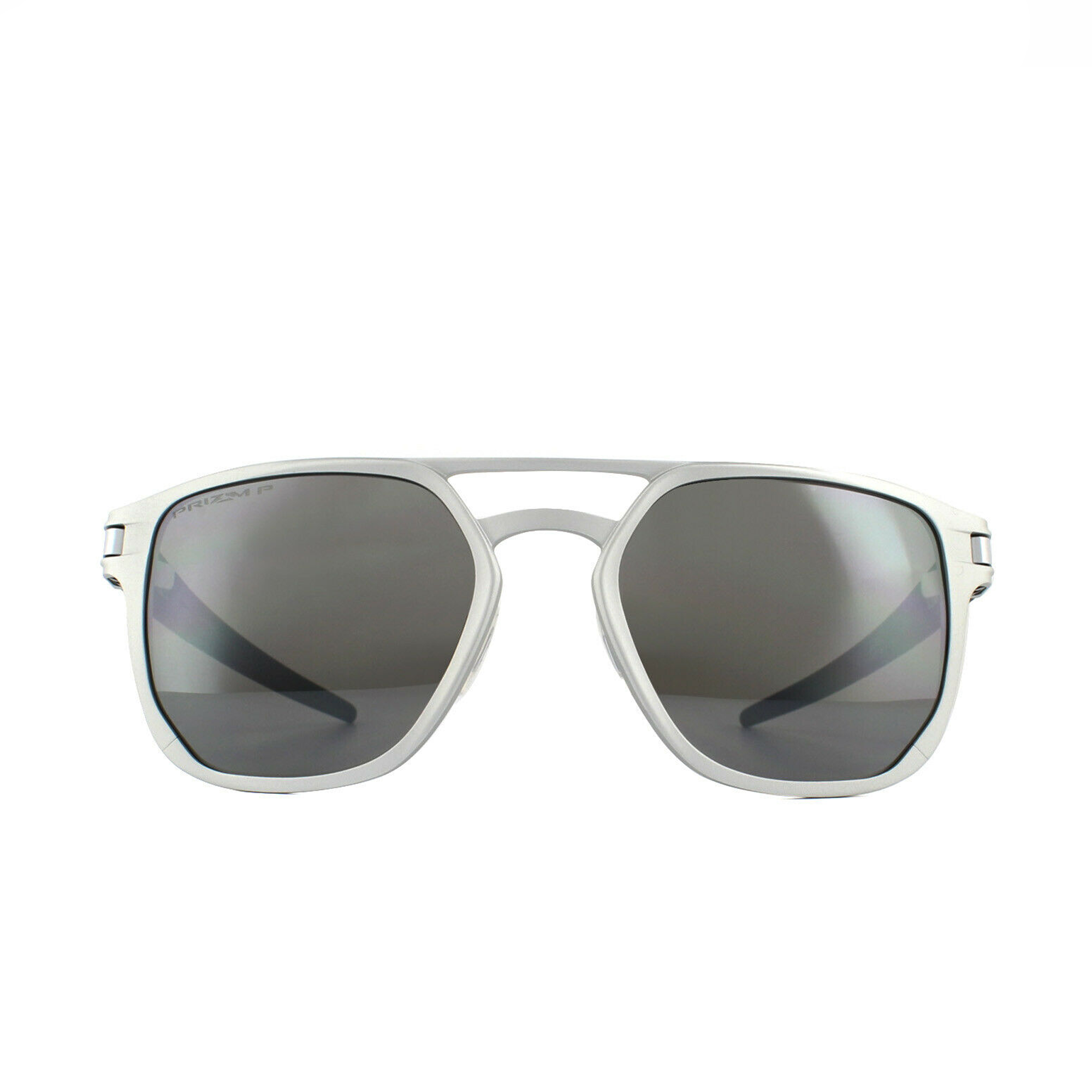 [OO4128-01] Mens Oakley Latch Alpha Polarized Sunglasses - Silver/Prizm Black
