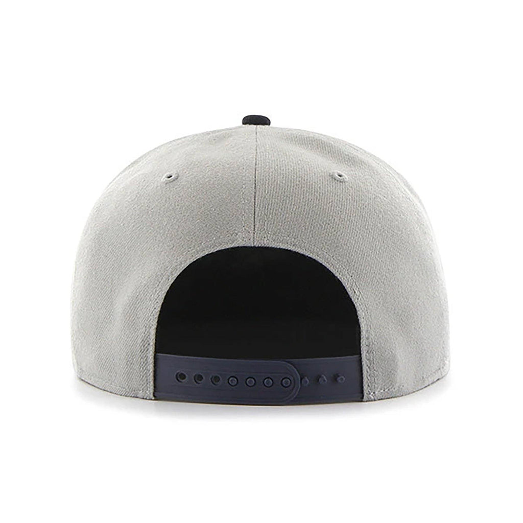 Mens 47 Brand Cleveland Indians Sure Shot Snapback - Grey/Black - sneakAR