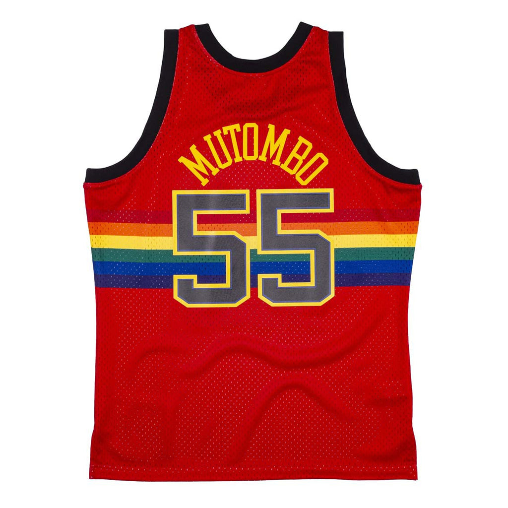 Mens Mitchell & Ness NBA RELOAD SWINGMAN JERSEY - NUGGETS 1991 DIKEMBE MUTOMBO