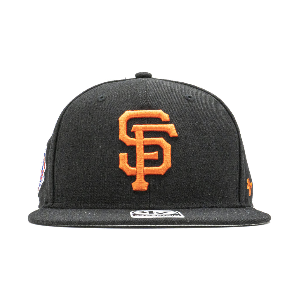 Mens 47 Brand SF Giants Sure Shot Snapback - Black