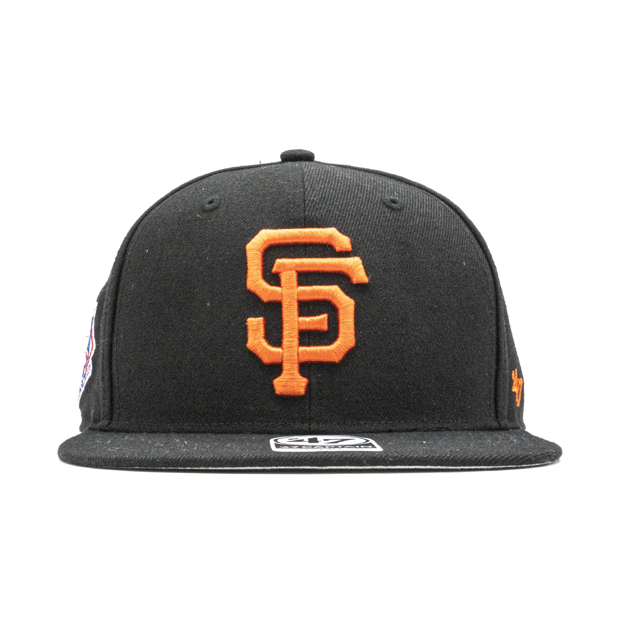 Mens 47 Brand SF Giants Sure Shot Snapback - Black
