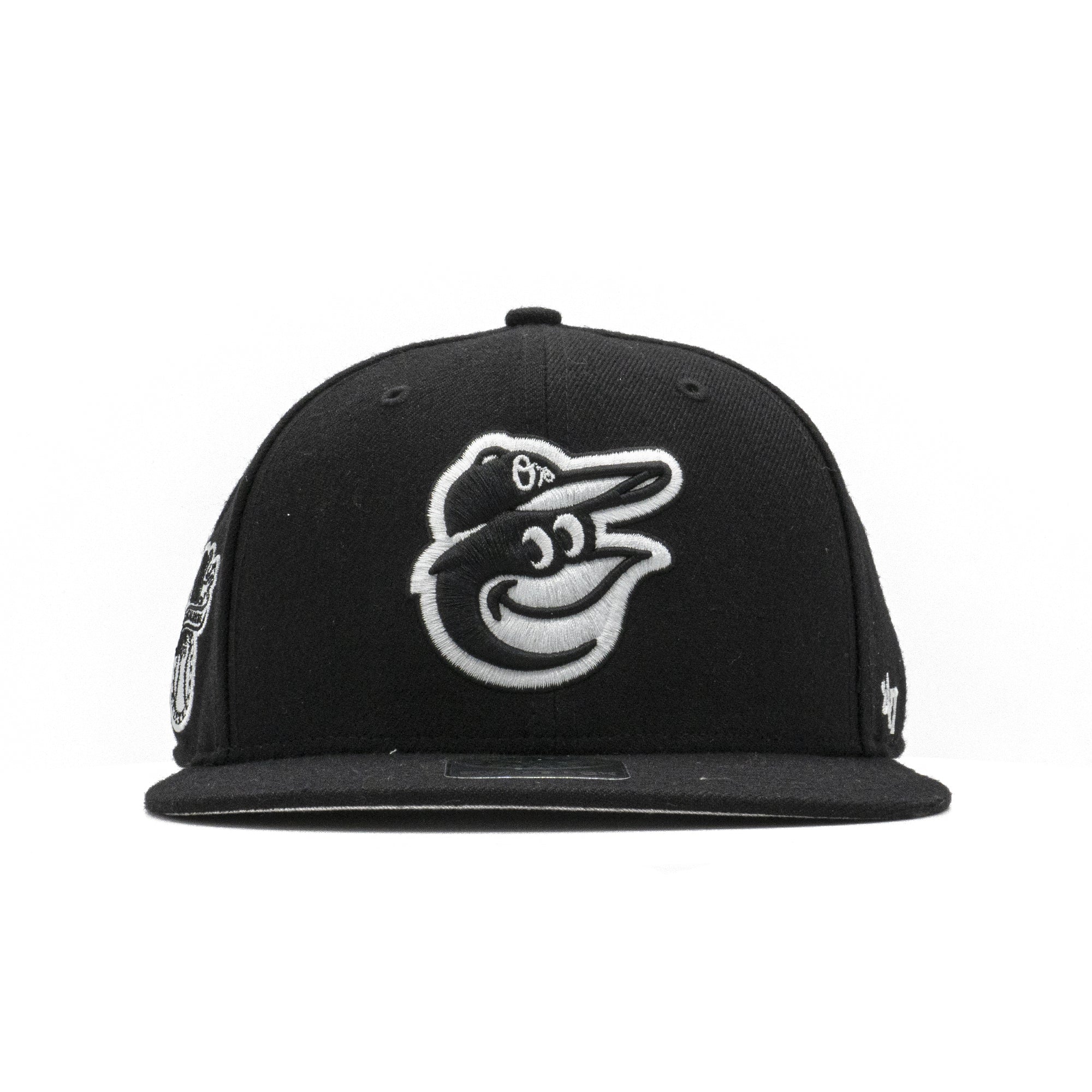 Mens 47 Brand Baltimore Orioles Sure Shot Snapback - Black/White